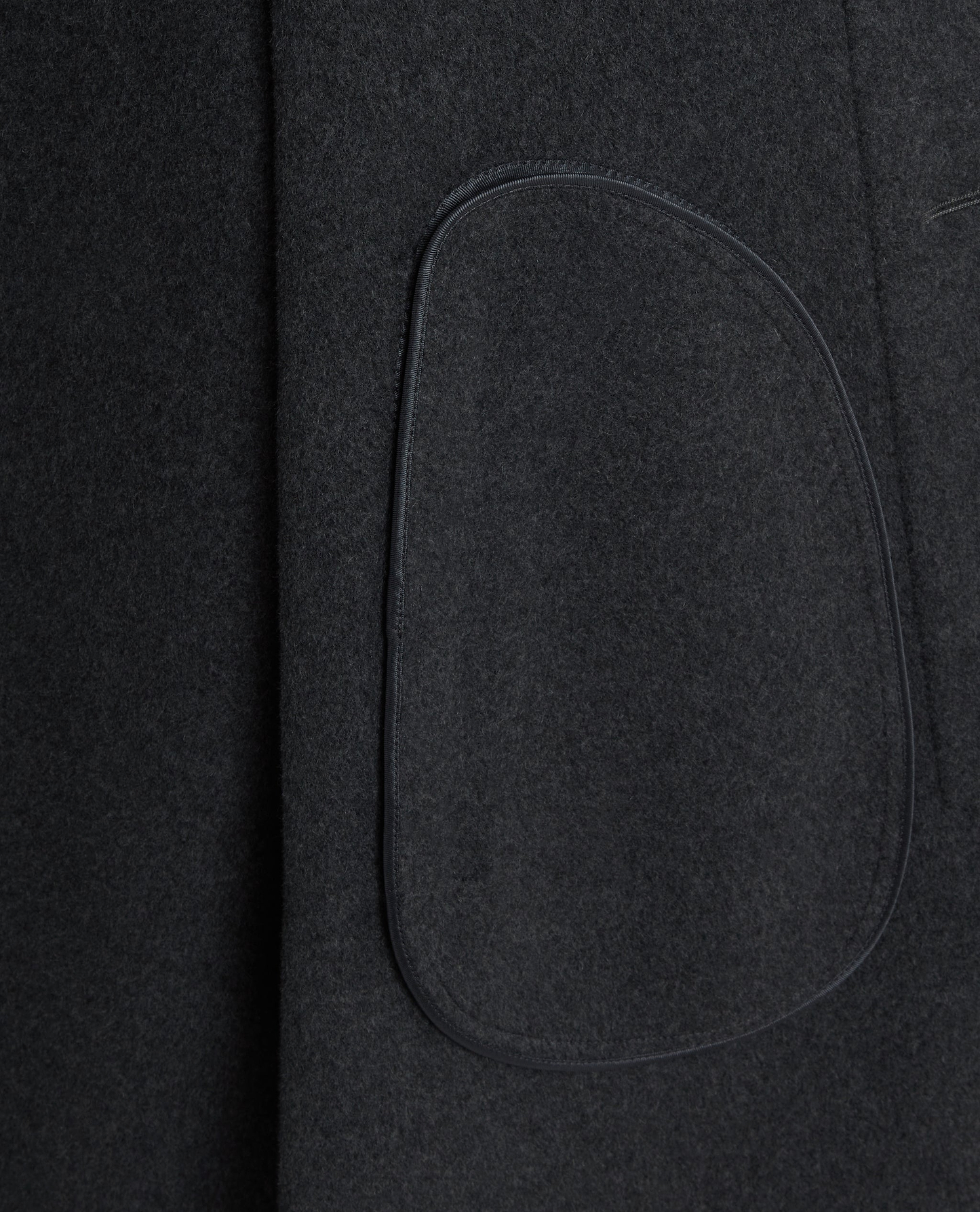Men's Cashmere Wool Double Faced Wool Car Coat - Charcoal