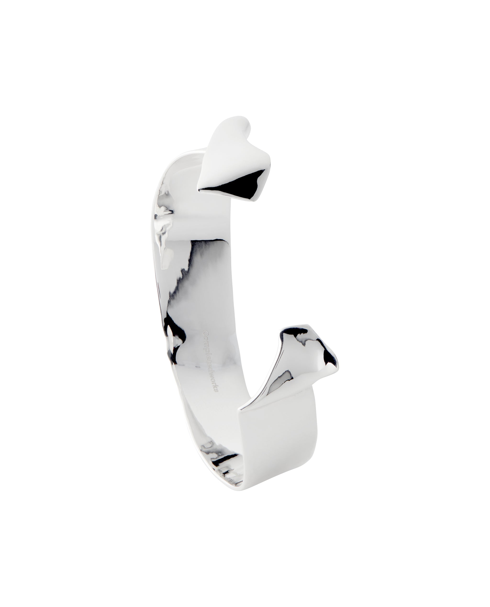 Image 3 of 3 showing Origami (And Other Ways to Bend) - Silver Plated Cuff Bracelet