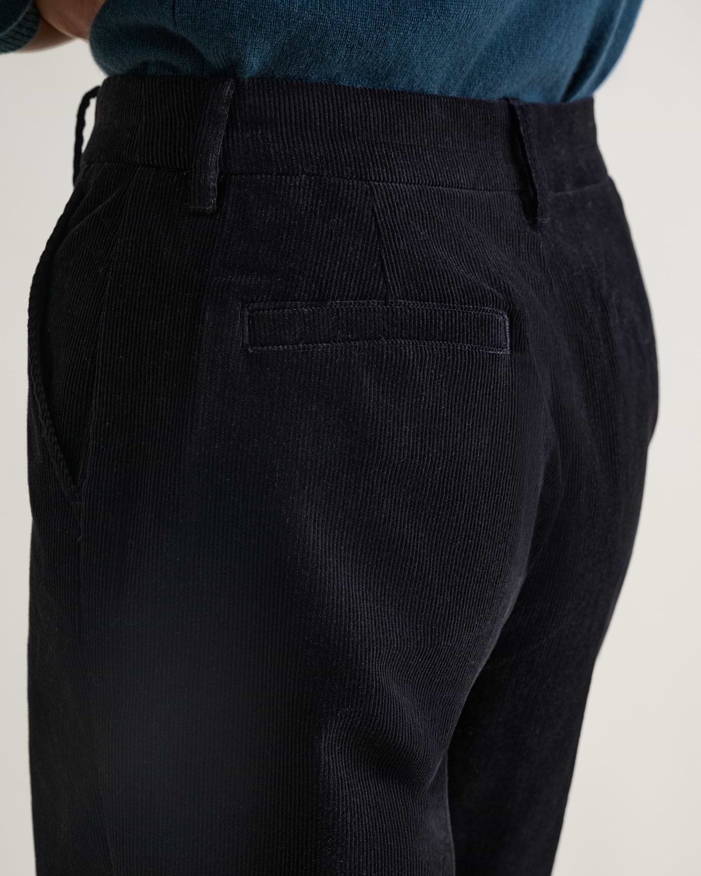 Women's Corduroy Wide Leg Trouser - Black