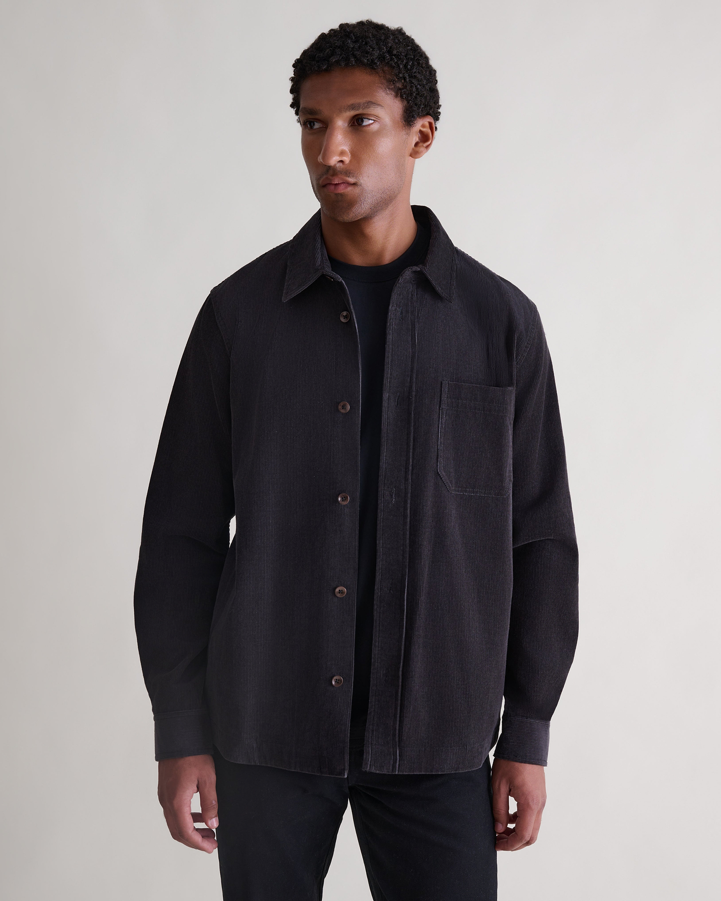 Men's Corduroy Overshirt - Charcoal