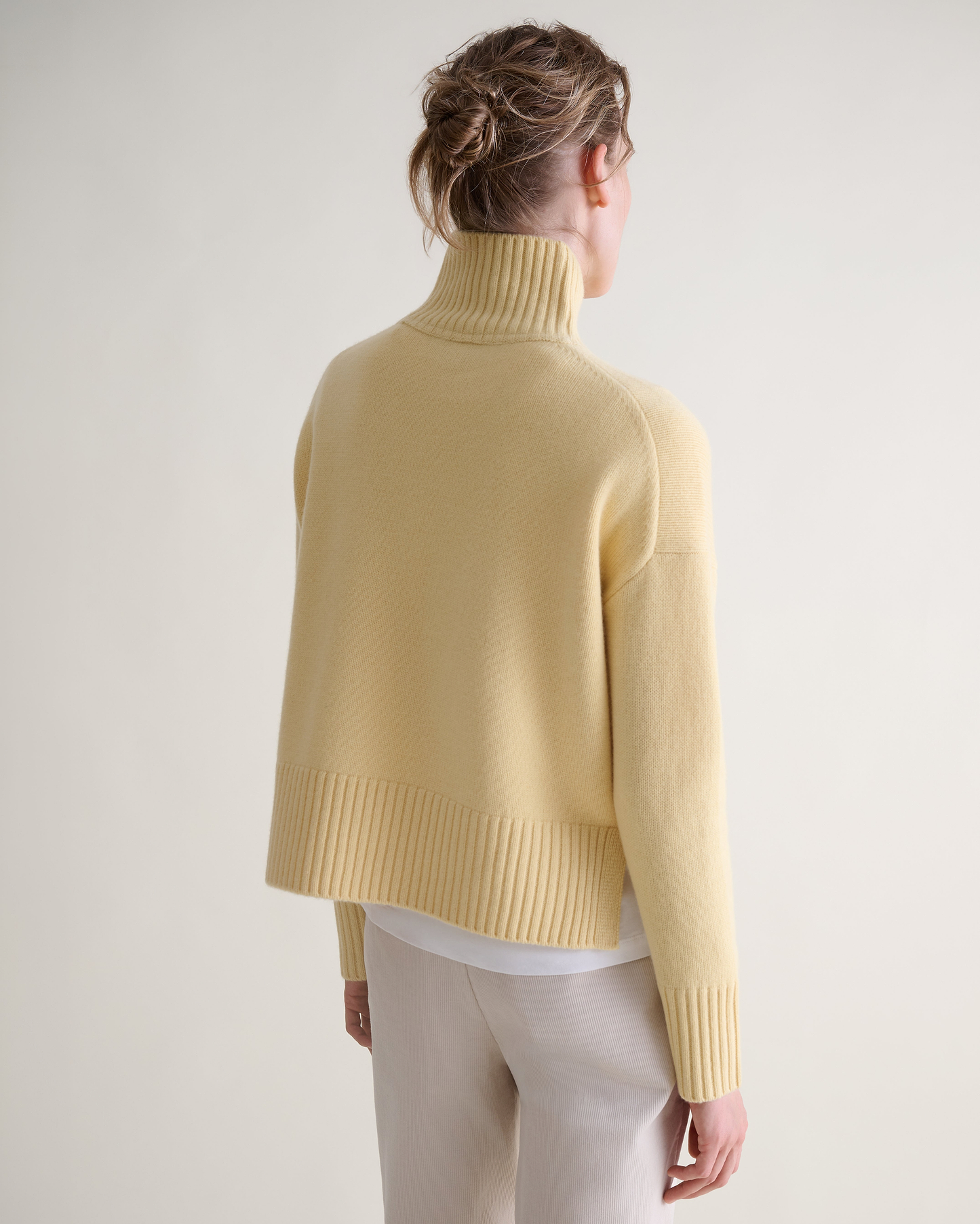 Women's Wool High Neck Jumper - Citrine