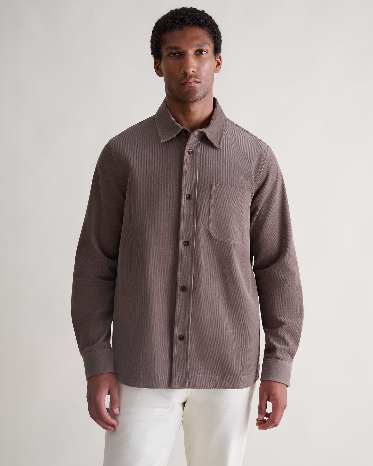 Men's Corduroy Overshirt - Mole