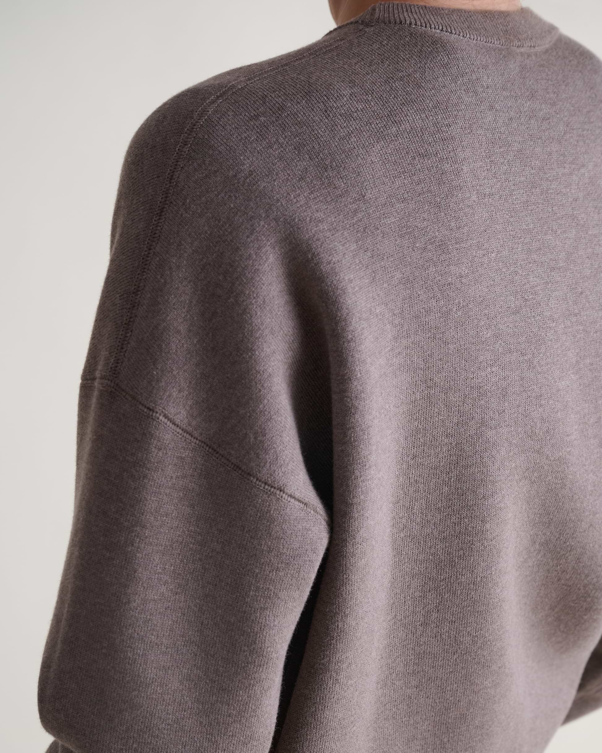 Women's Merino Cotton Reversible Sweatshirt - Mole/Walnut