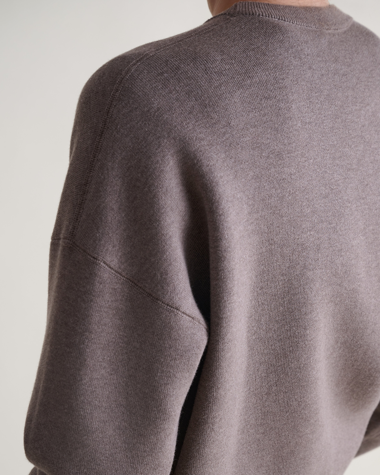 Women's Merino Cotton Reversible Sweatshirt - Mole/Walnut