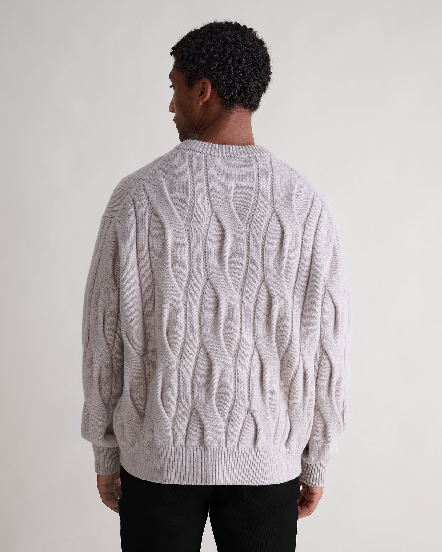 Lambswool Cable Knit Crew Neck Jumper