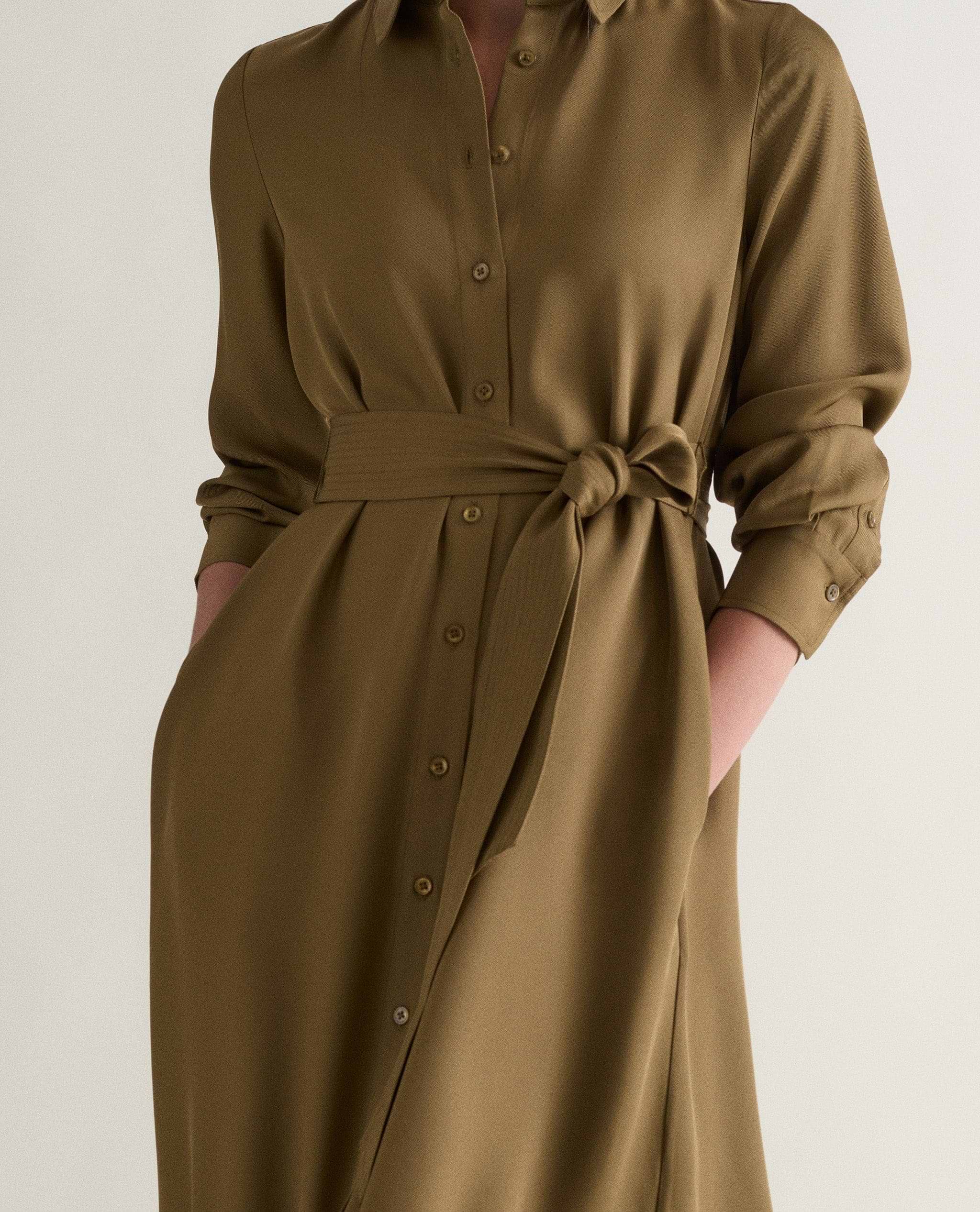 Women's NAIA™ Shirt Dress - Golden Olive