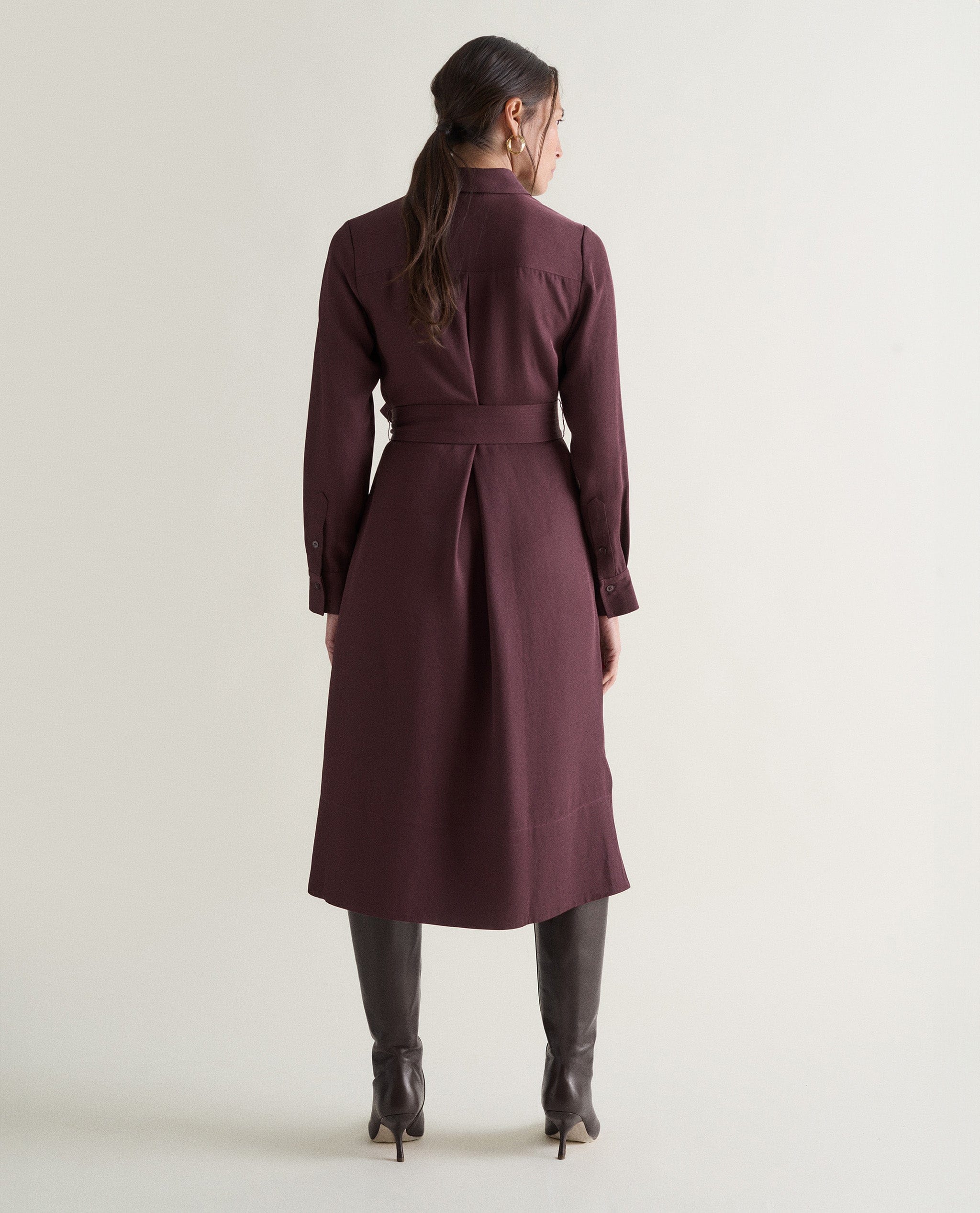 Women's NAIA™ Shirt Dress - Midnight Plum