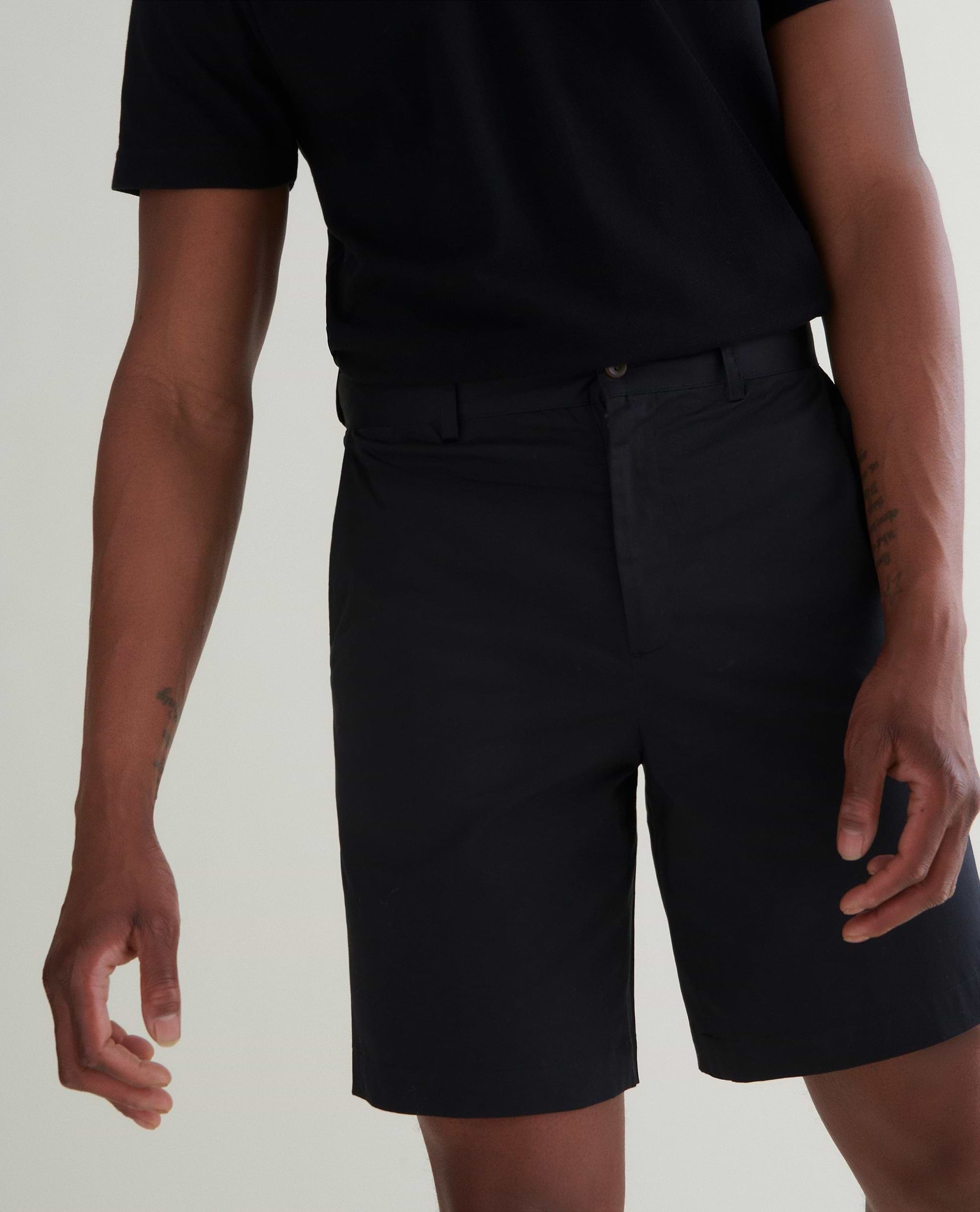 Men's Essential Cotton Chino Shorts - Black