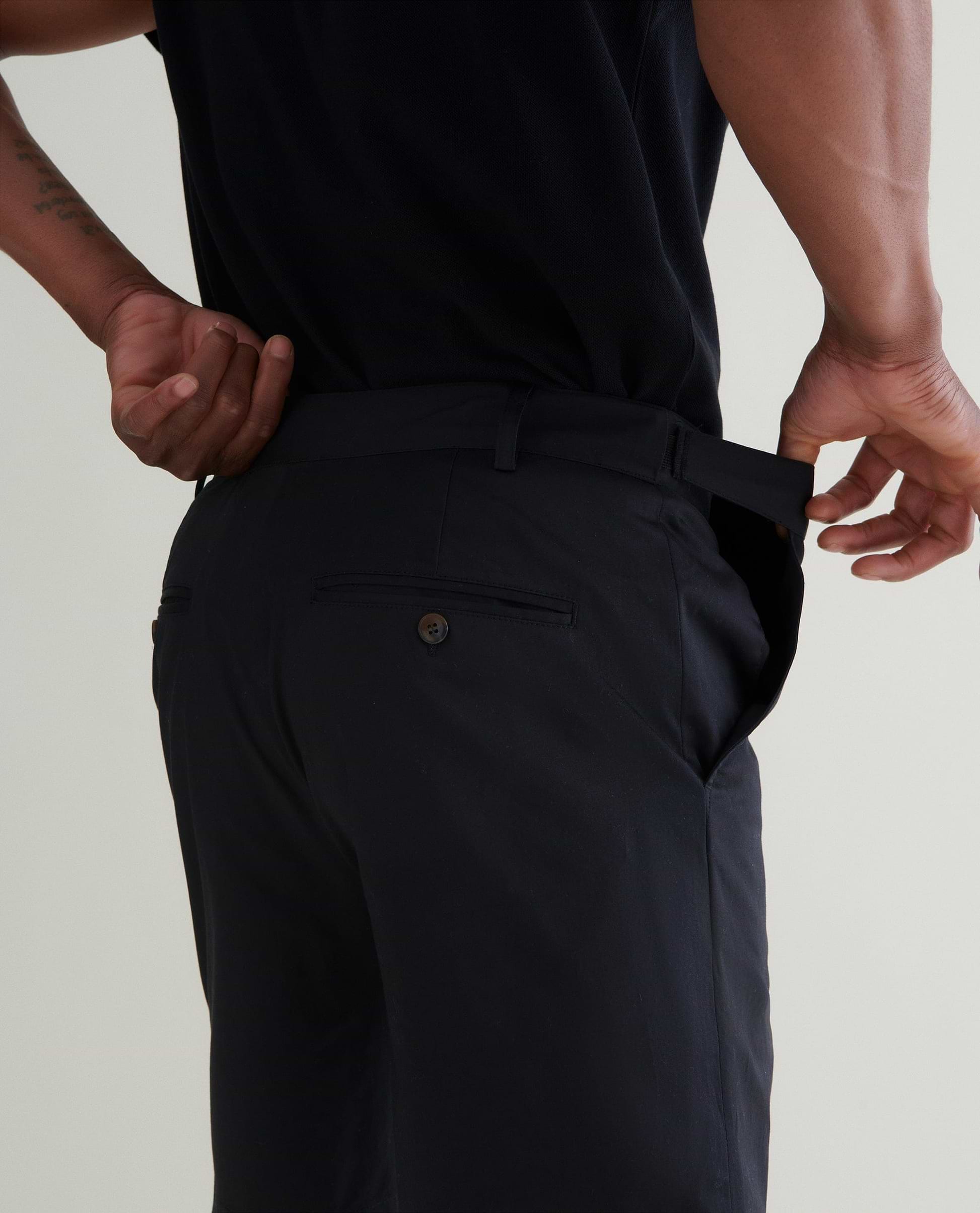 Men's Essential Cotton Chino Shorts - Black