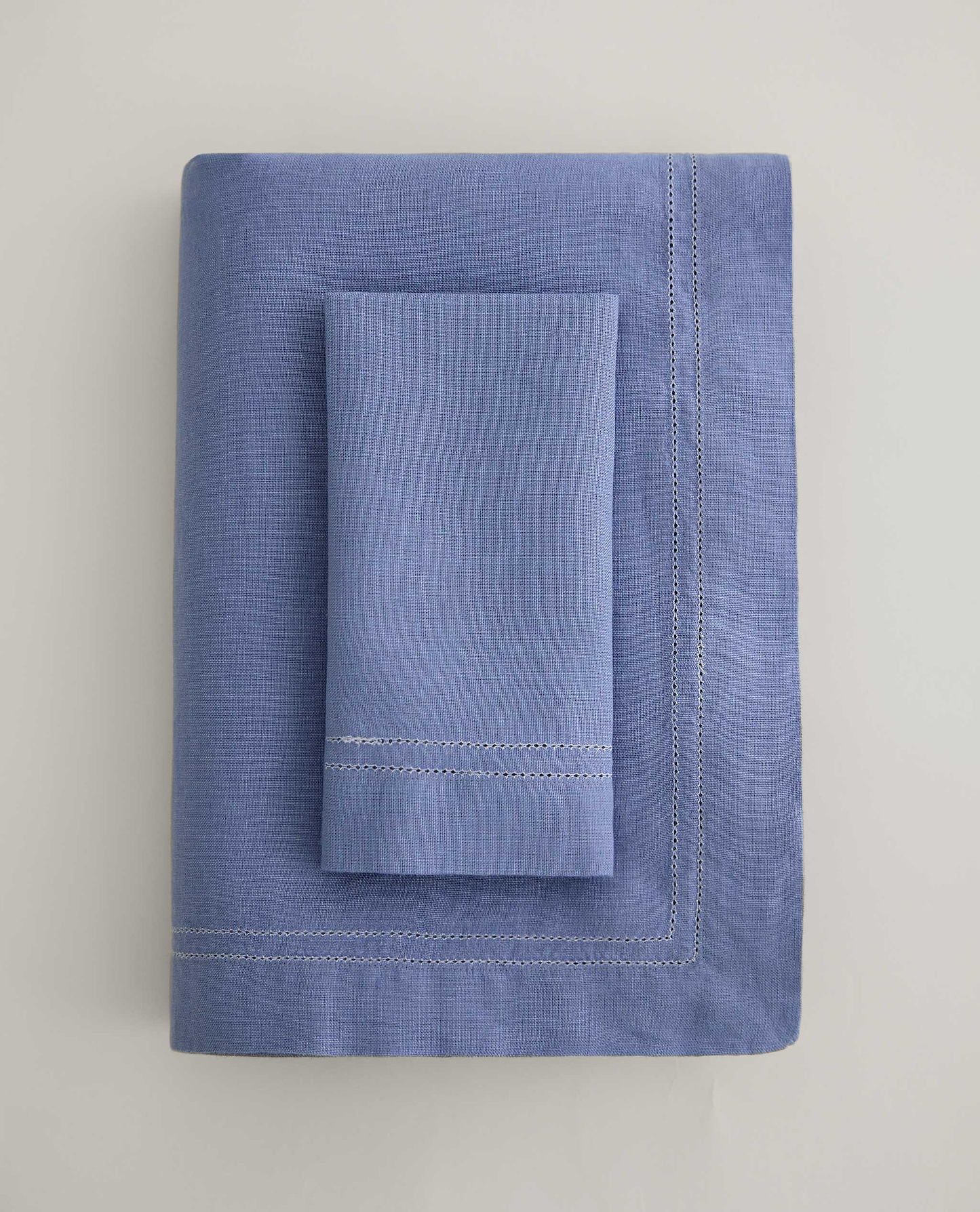 Linen Picotting Napkins (Set of 4) - Denim Blue