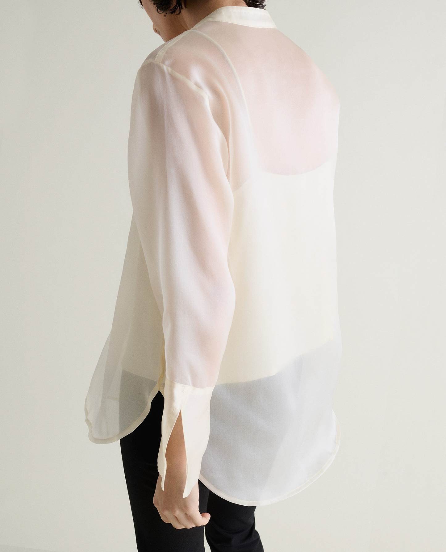 Women's Silk Organza Tunic Blouse - Shell