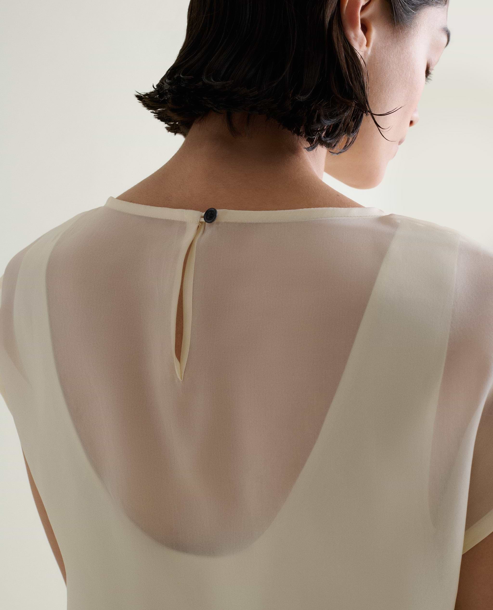 Women's Silk Organza Layered Dress - Shell