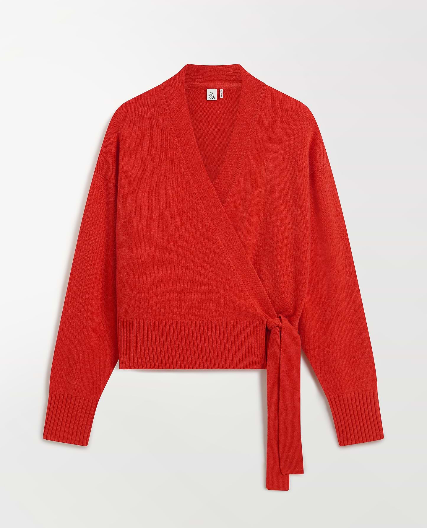 Women's Cashmere Merino Wrap Jumper - Poppy