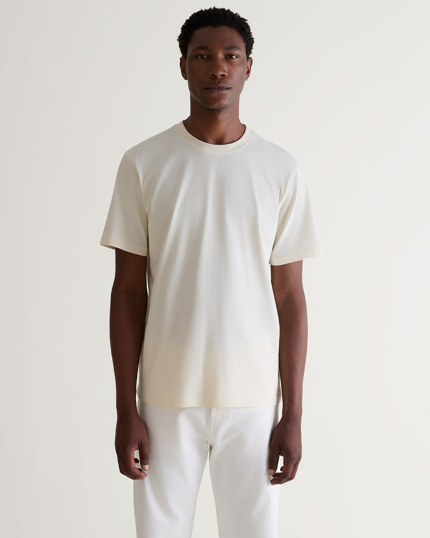 Men's Classic Cotton Crew Neck T-shirt - Parchment