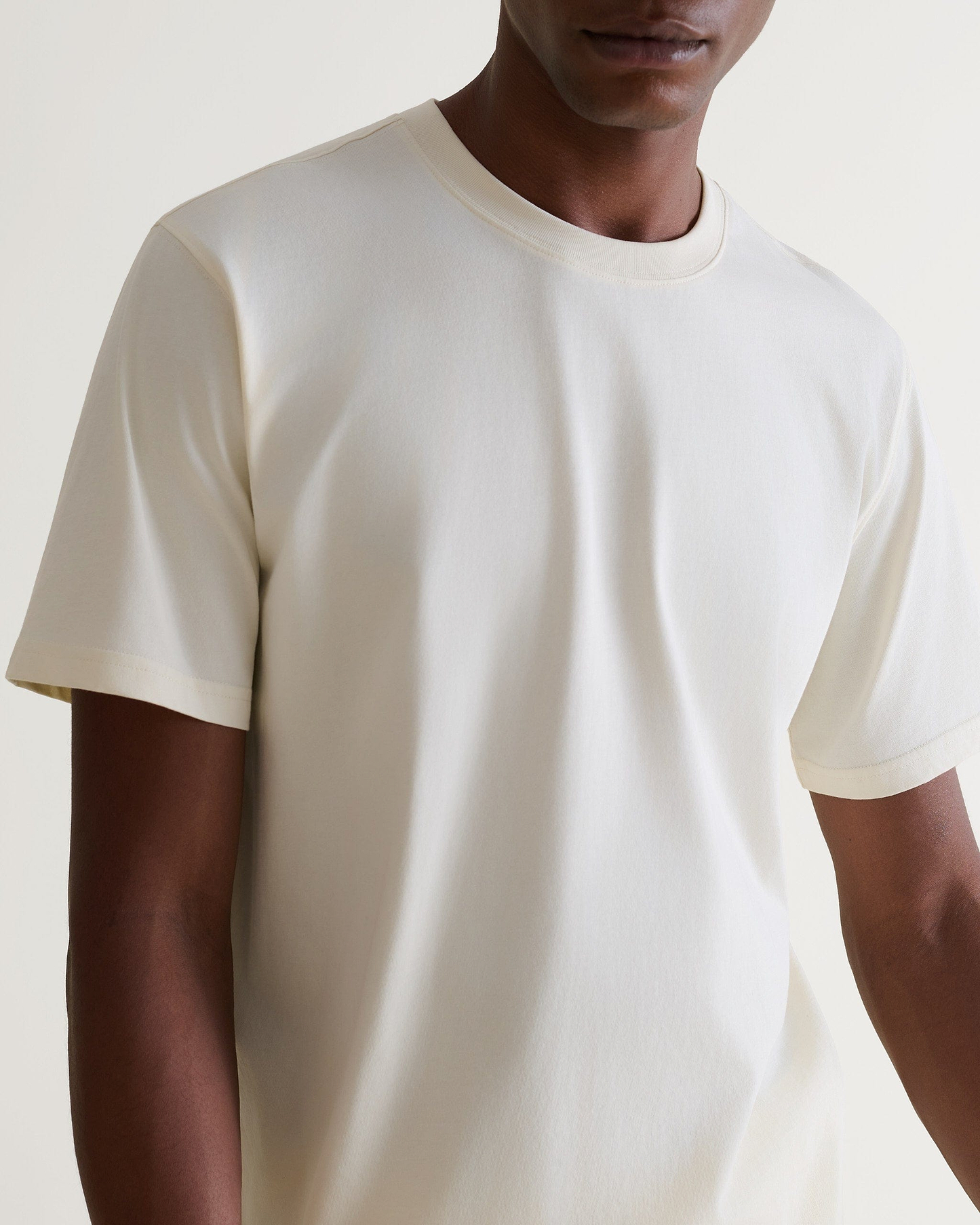 Men's Classic Cotton Crew Neck T-shirt - Parchment