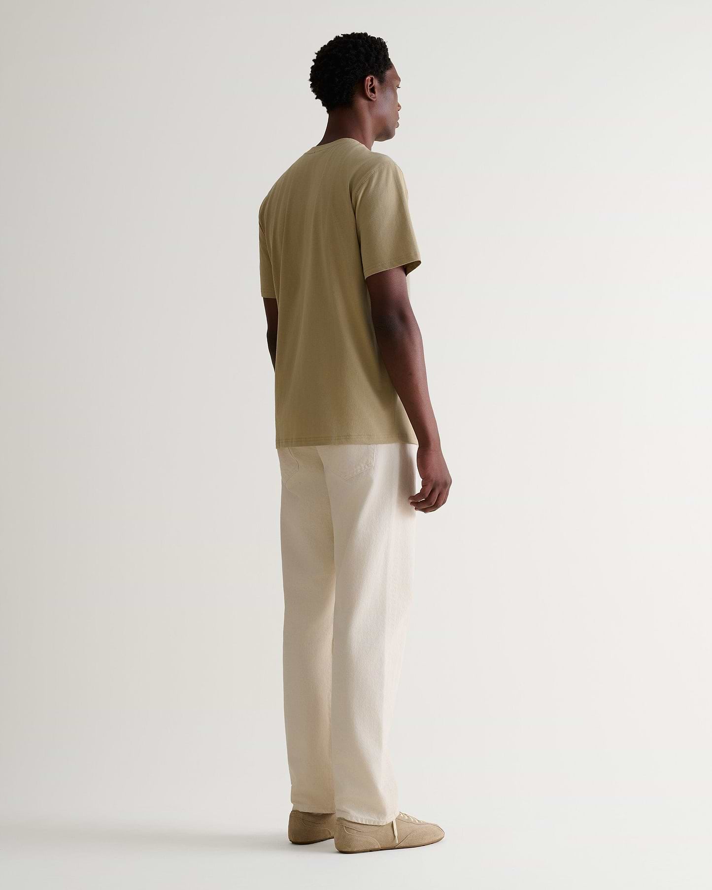 Men's Classic Cotton Crew Neck T-shirt - Smoky Olive