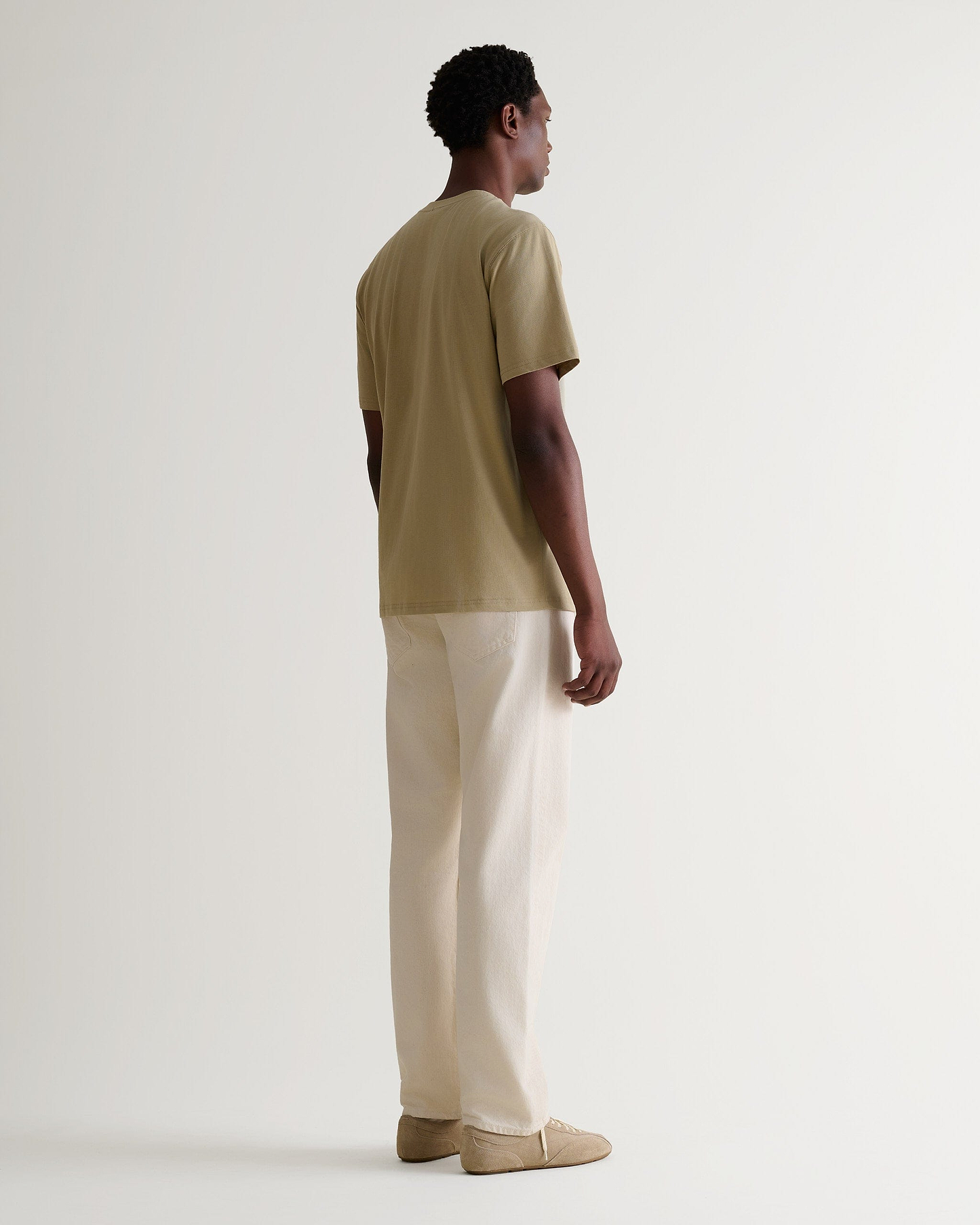 Men's Classic Cotton Crew Neck T-shirt - Smoky Olive