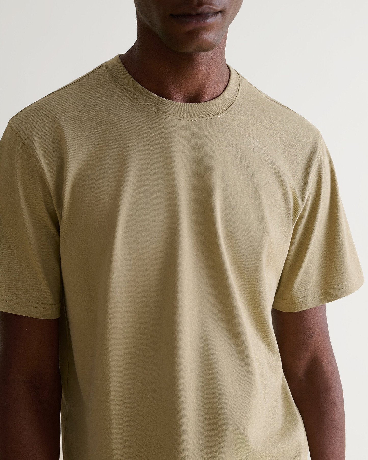 Men's Classic Cotton Crew Neck T-shirt - Smoky Olive