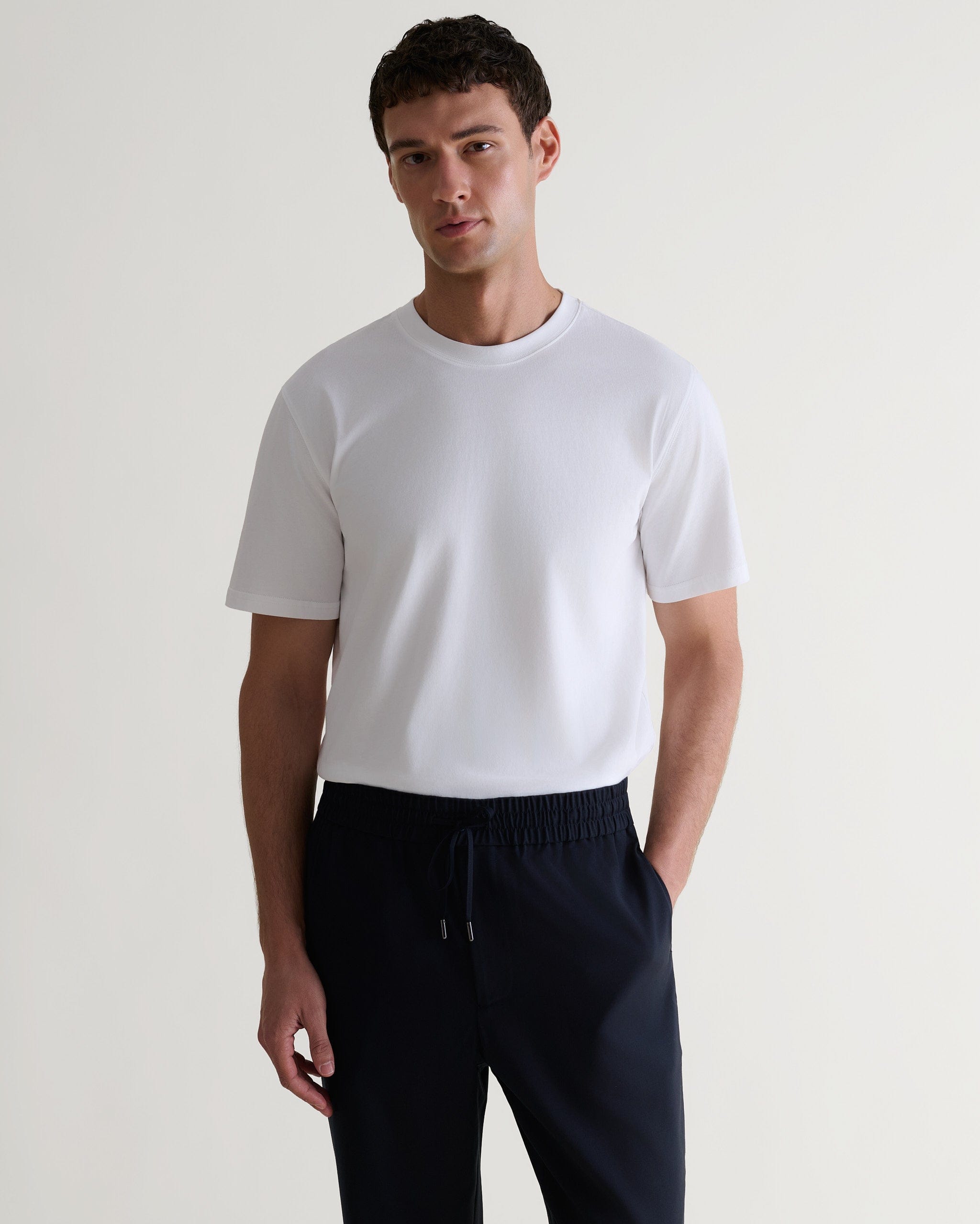 Men's Classic Cotton Crew Neck T-shirt - White