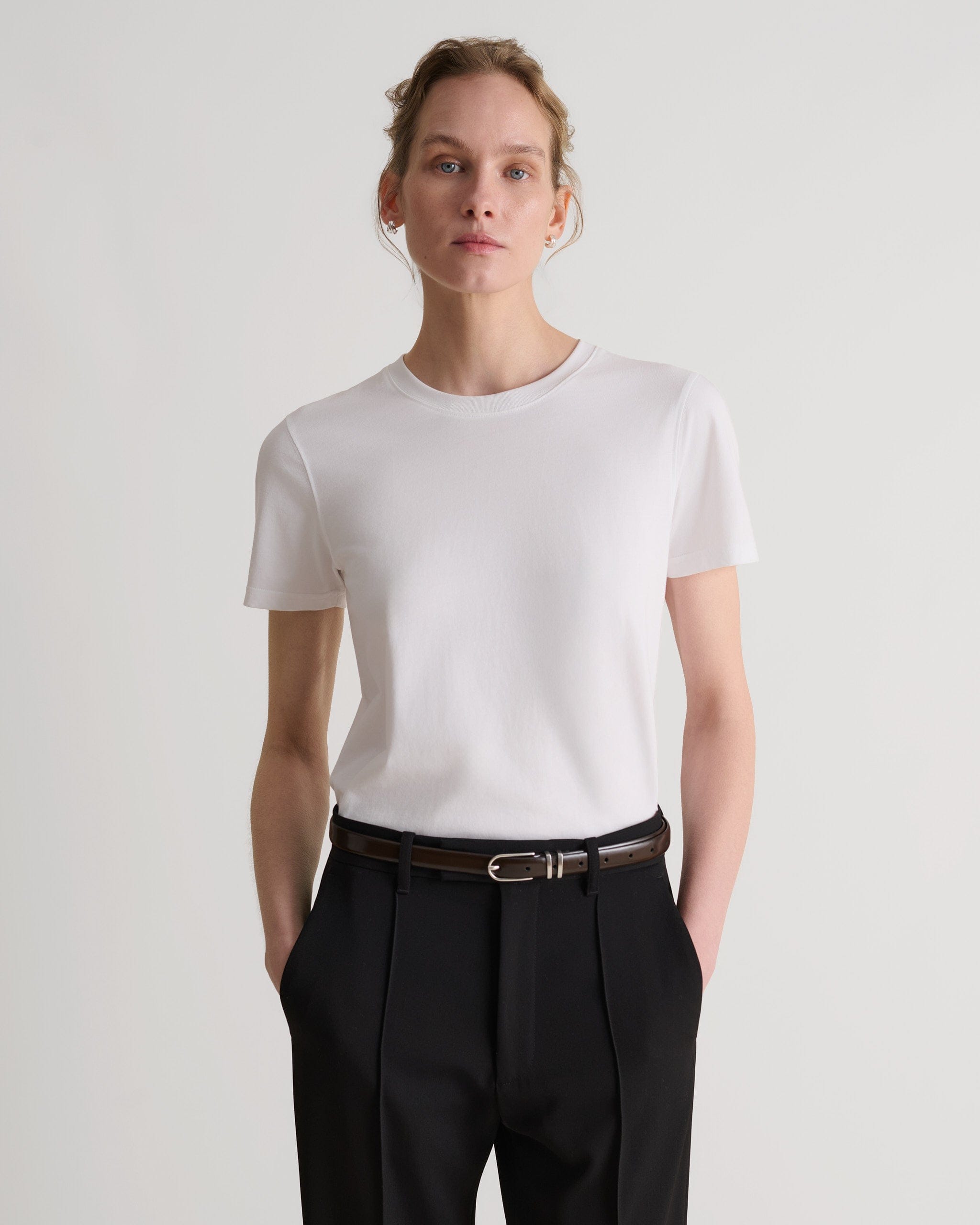 Classic Cotton Crew Neck T-shirt - White