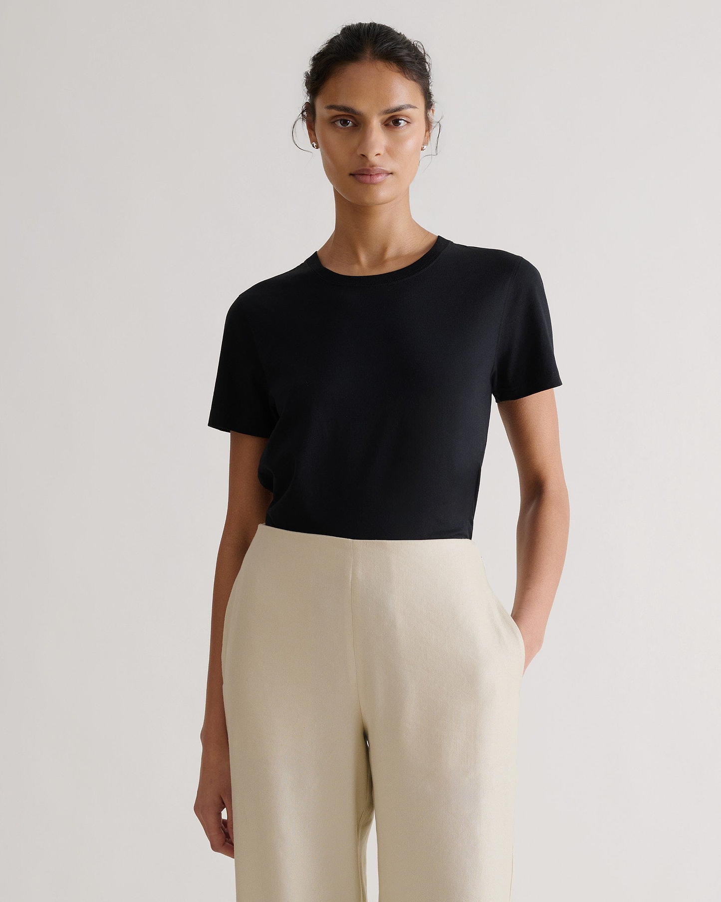 Classic Cotton Crew Neck T-shirt - Black
