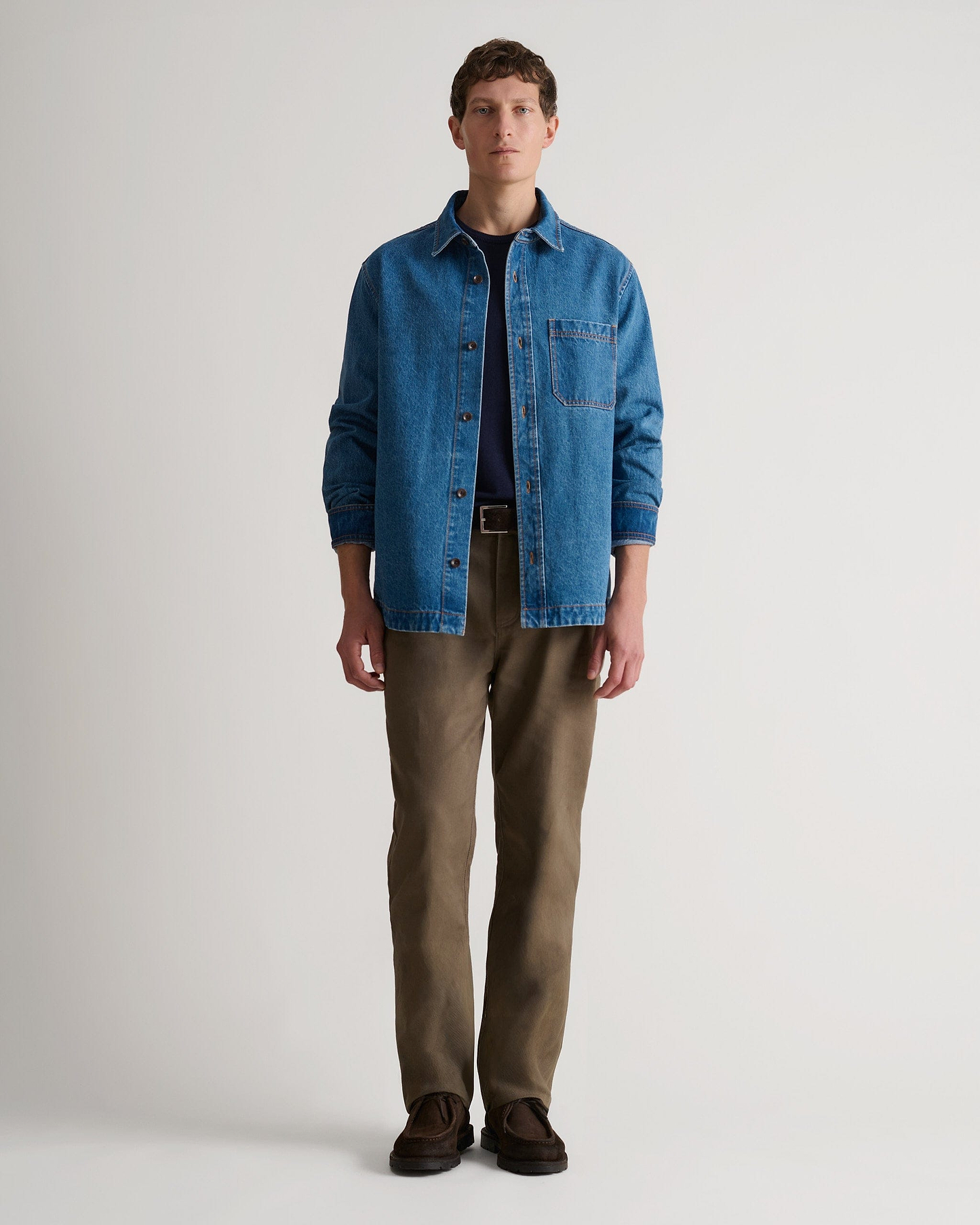 Men's Denim Overshirt - Blue Rinse