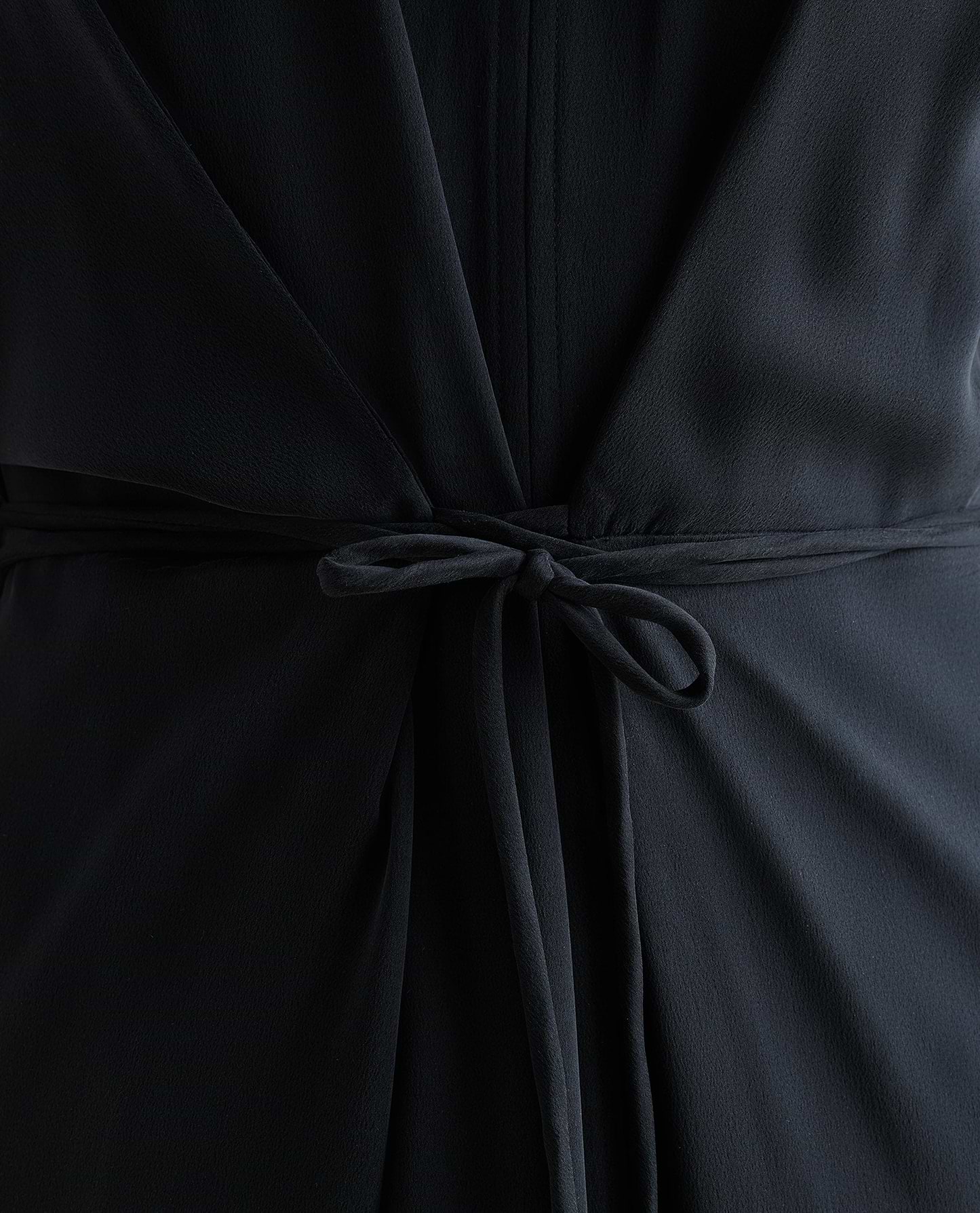 Women's Easy-Silk Robe Dress - Black