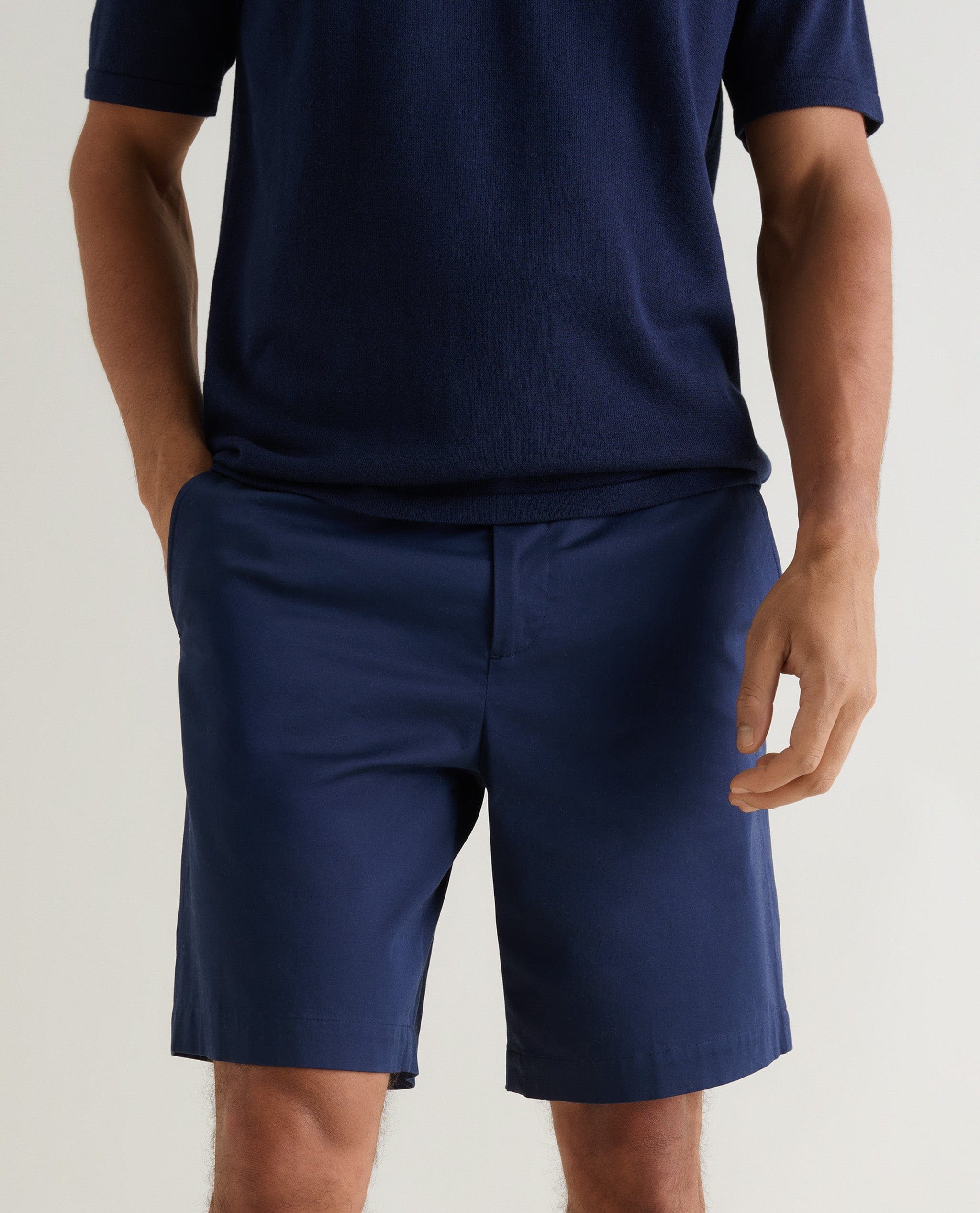 Men's Essential Cotton Chino Shorts - Navy