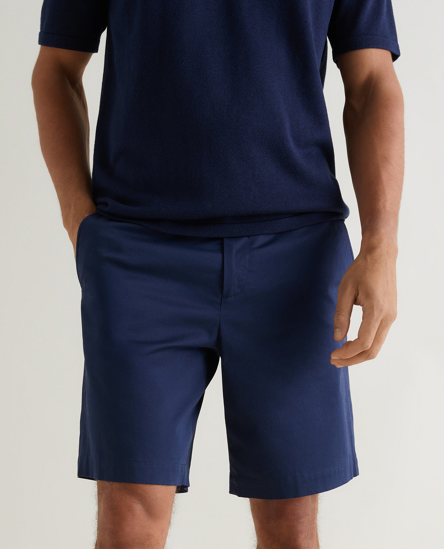 Men's Essential Cotton Chino Shorts - Navy