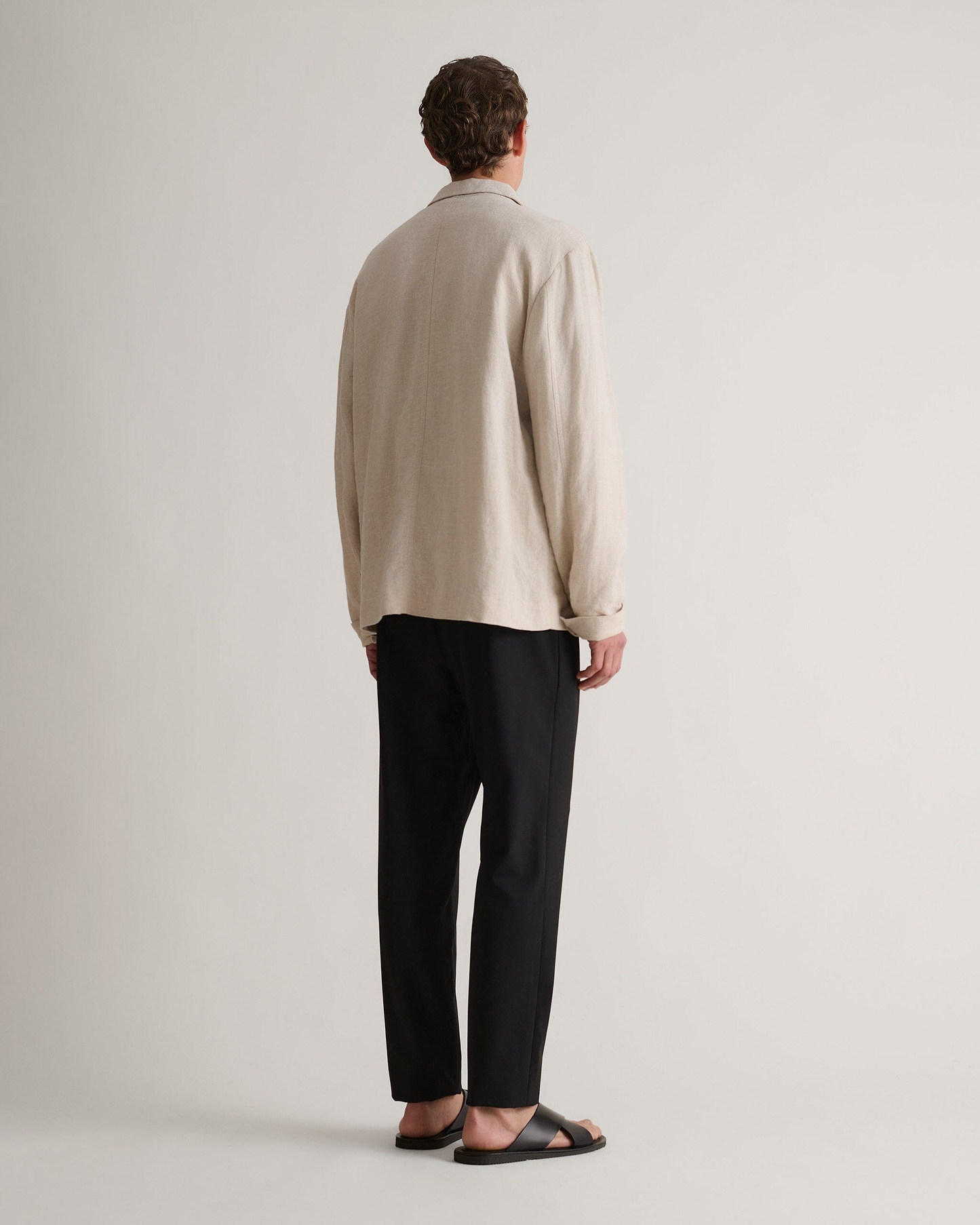 Men's European Flaxª Linen Relaxed Suit Jacket - Natural