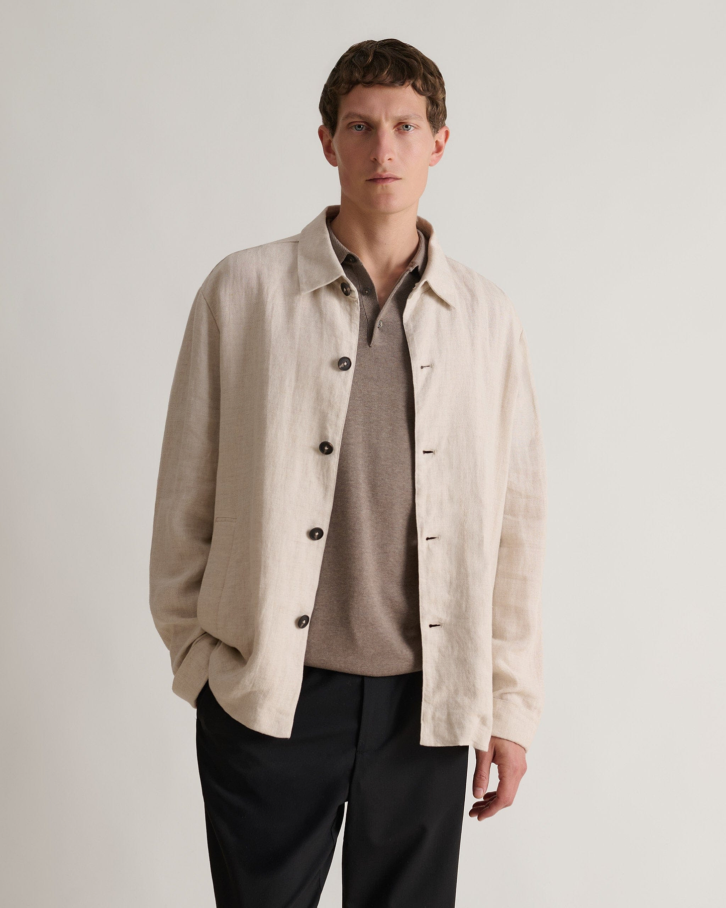 Men's European Flaxª Linen Relaxed Suit Jacket - Natural