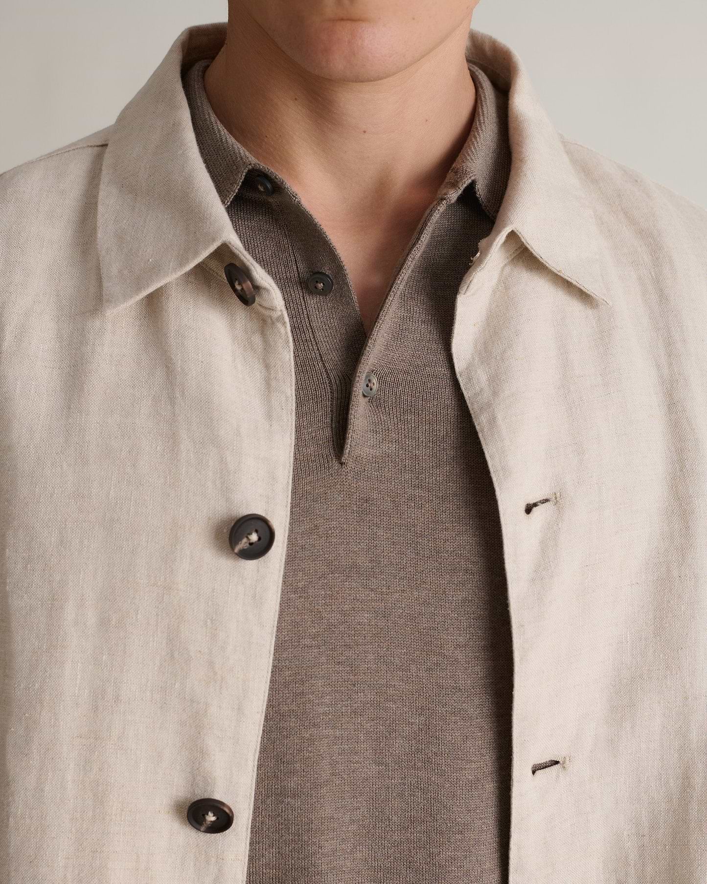Men's European Flaxª Linen Relaxed Suit Jacket - Natural