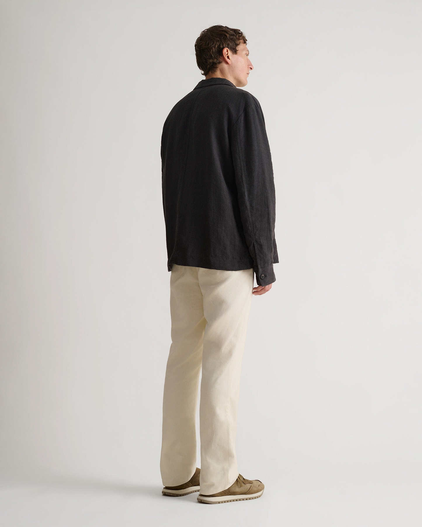 Men's European Flaxª Linen Relaxed Suit Jacket - Smoke