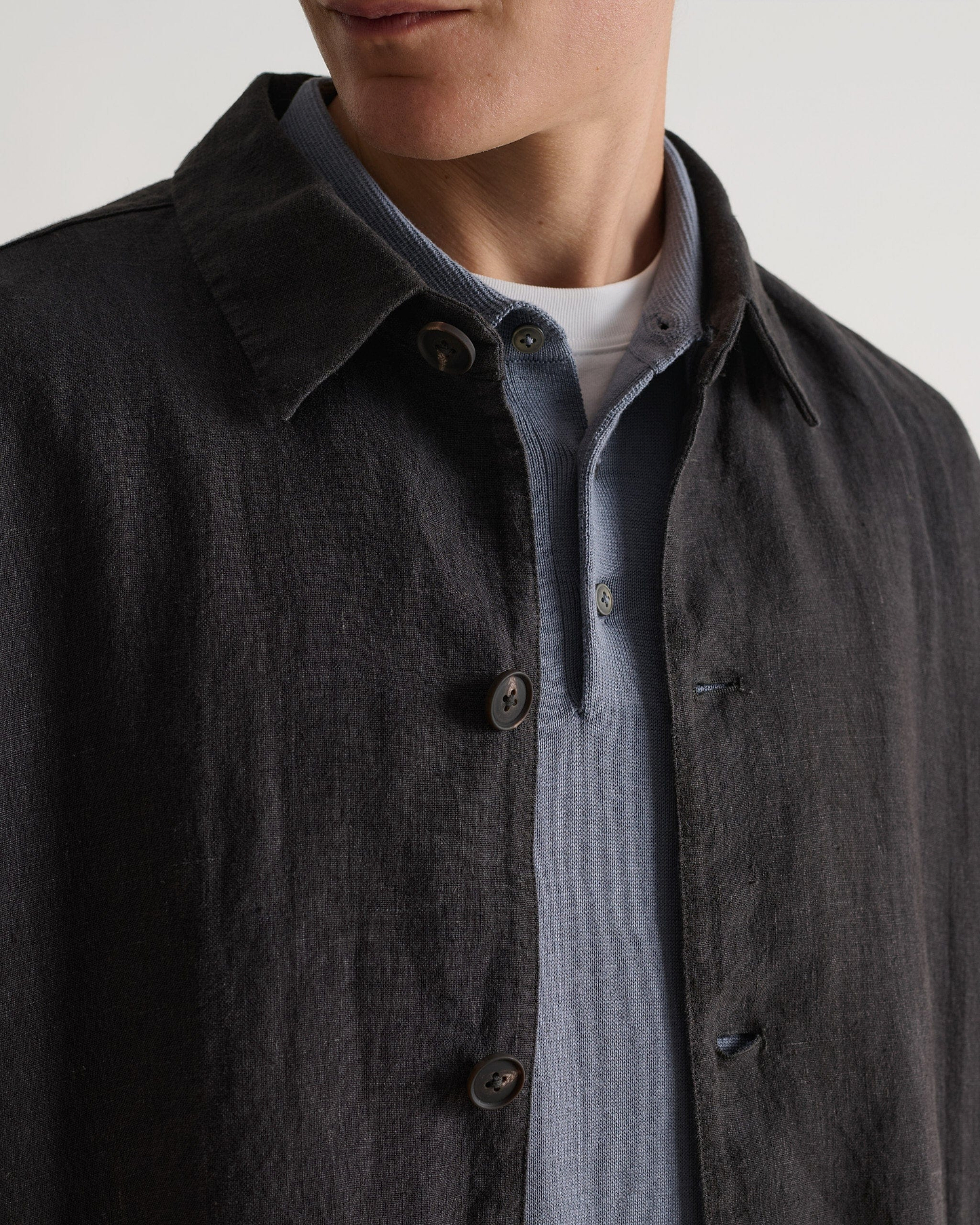 Men's European Flaxª Linen Relaxed Suit Jacket - Smoke