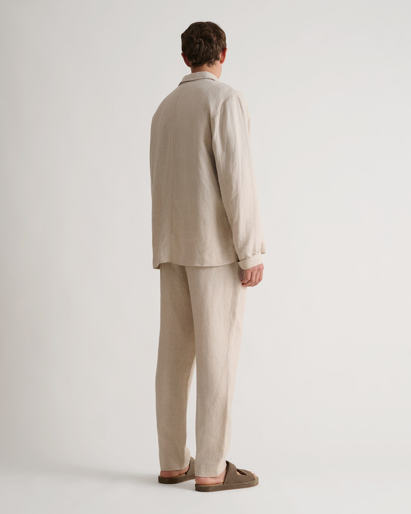 Men's European Flaxª Linen Suit Trousers - Natural