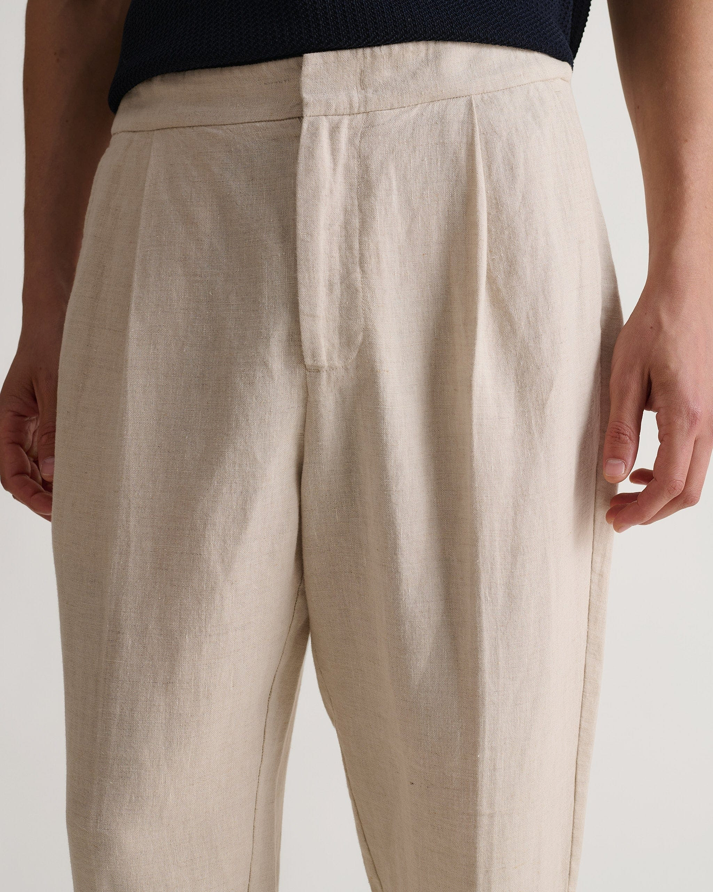 Men's European Flaxª Linen Suit Trousers - Natural