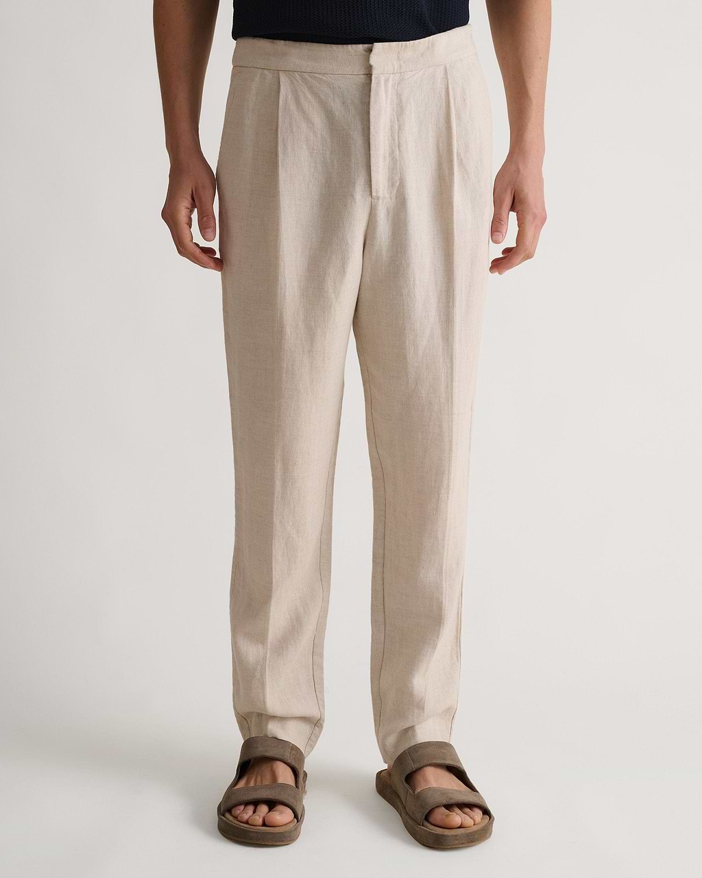 Men's European Flaxª Linen Suit Trousers - Natural
