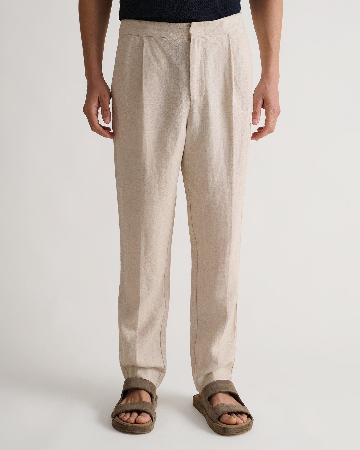Men's European Flaxª Linen Suit Trousers - Natural