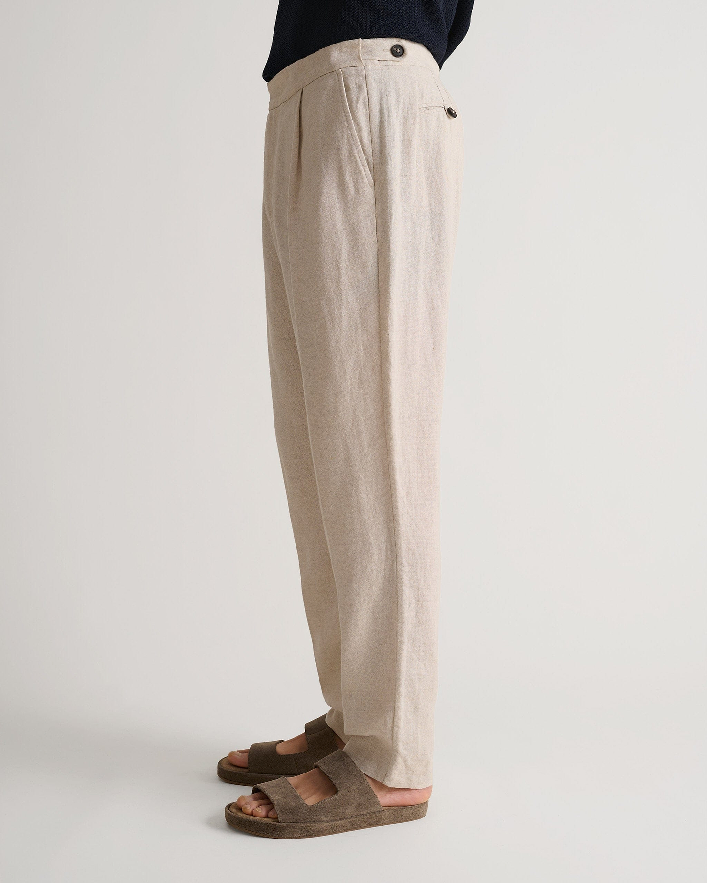 Men's European Flaxª Linen Suit Trousers - Natural