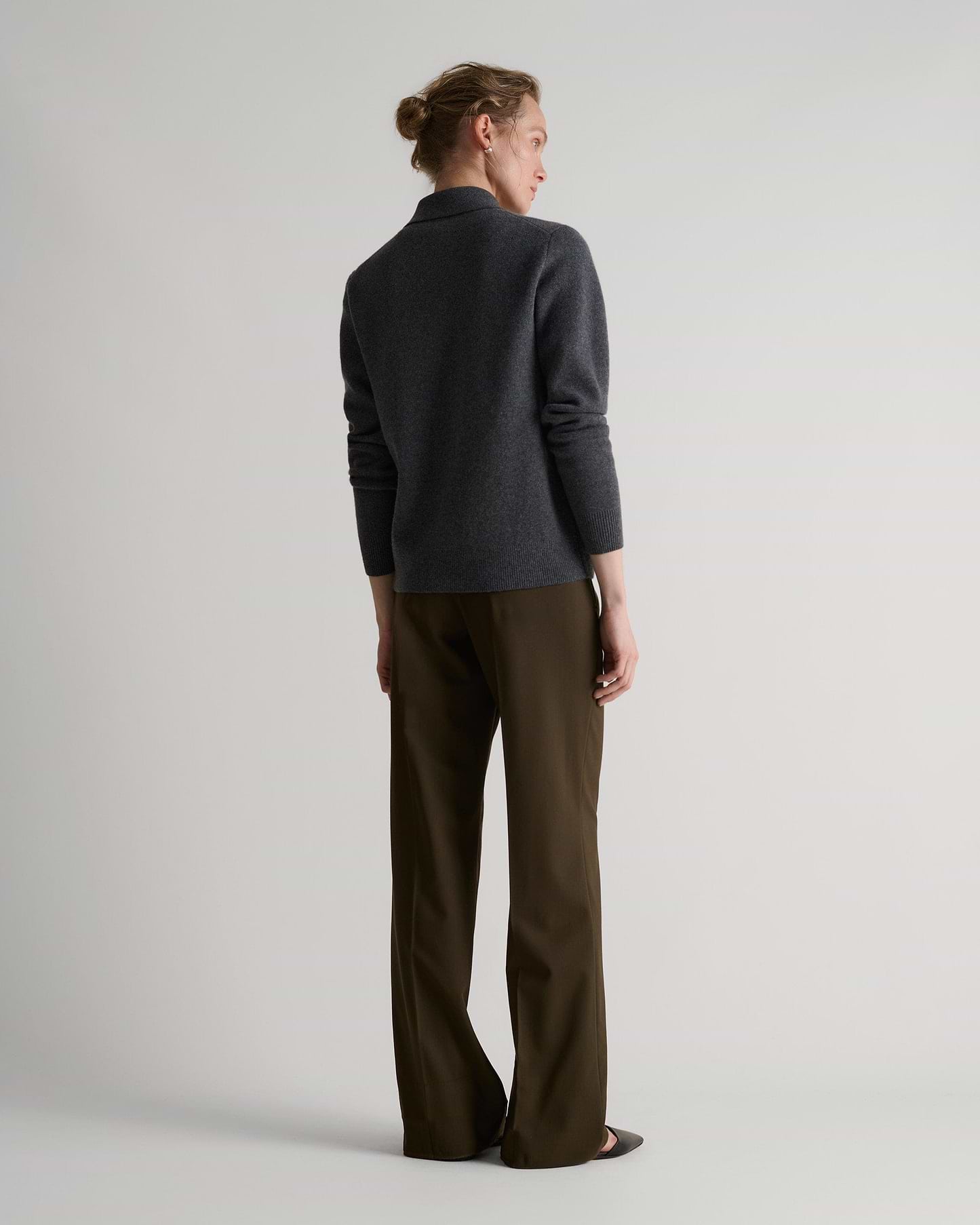Women's Finest Cashmere Knit Jacket - Graphite