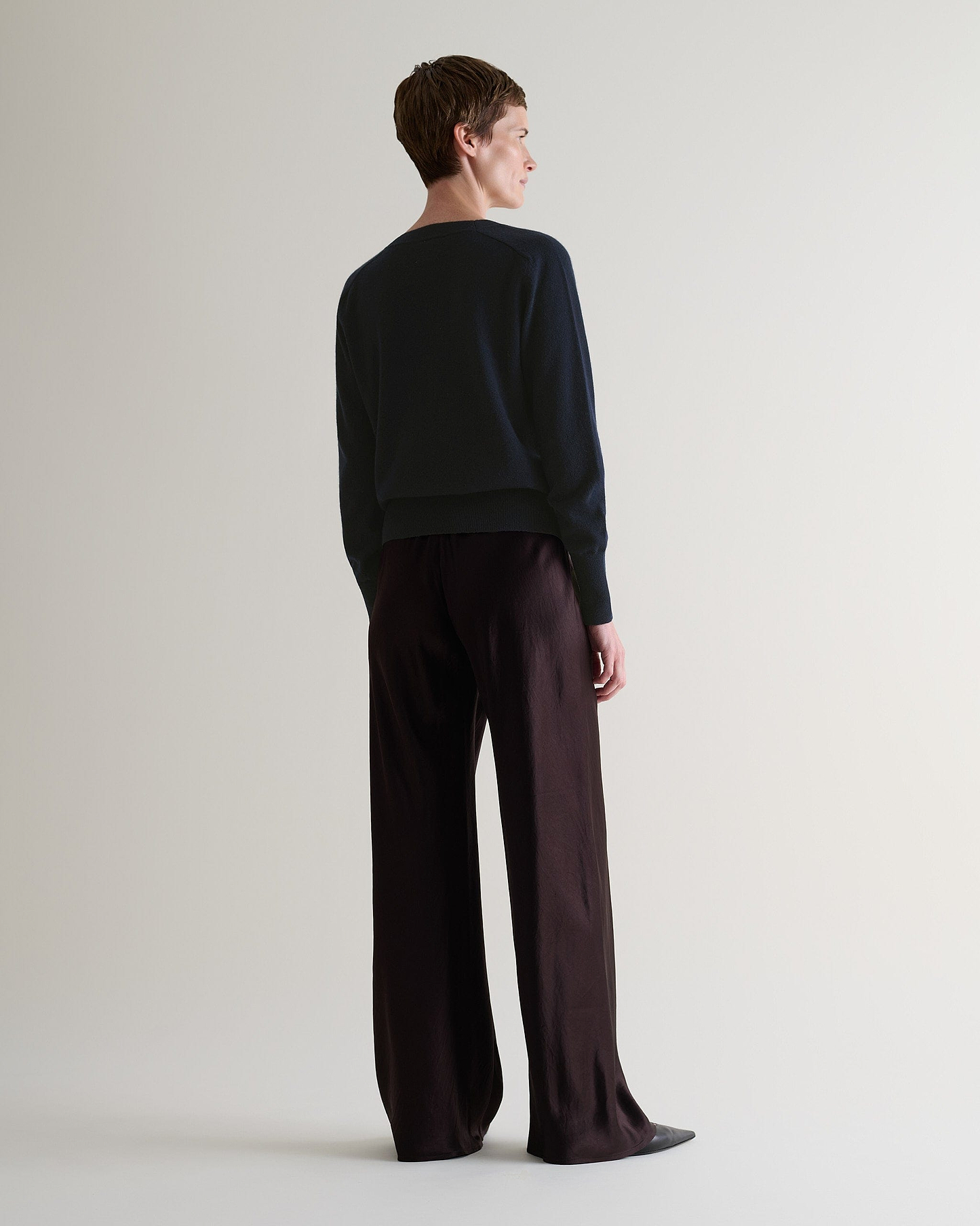 Women's Finest Cashmere Blouson Cardigan - Indigo