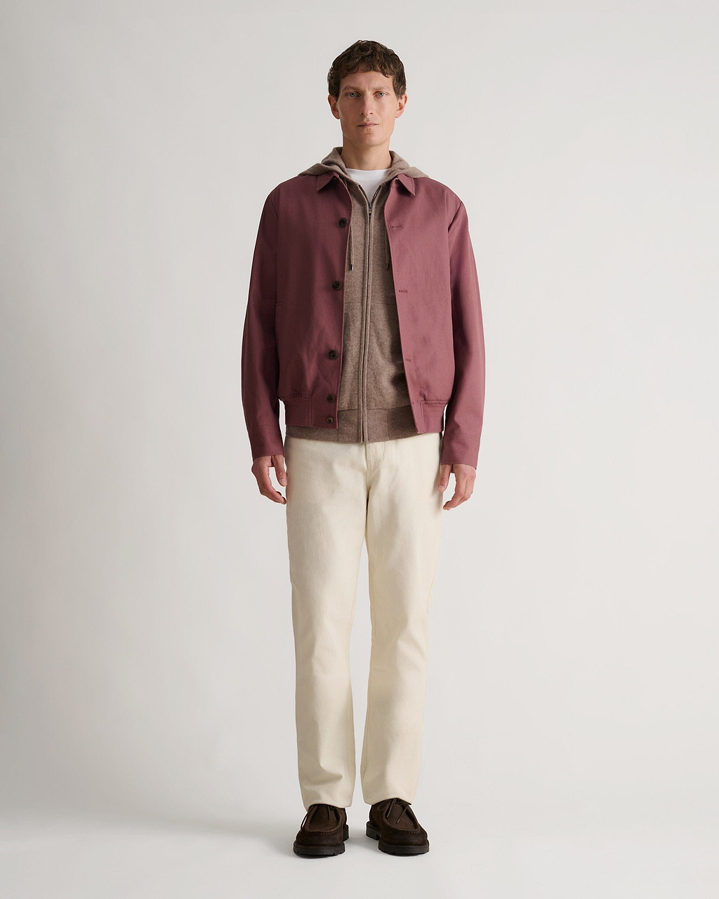 ' s French Linen Bomber Jacket Smoky