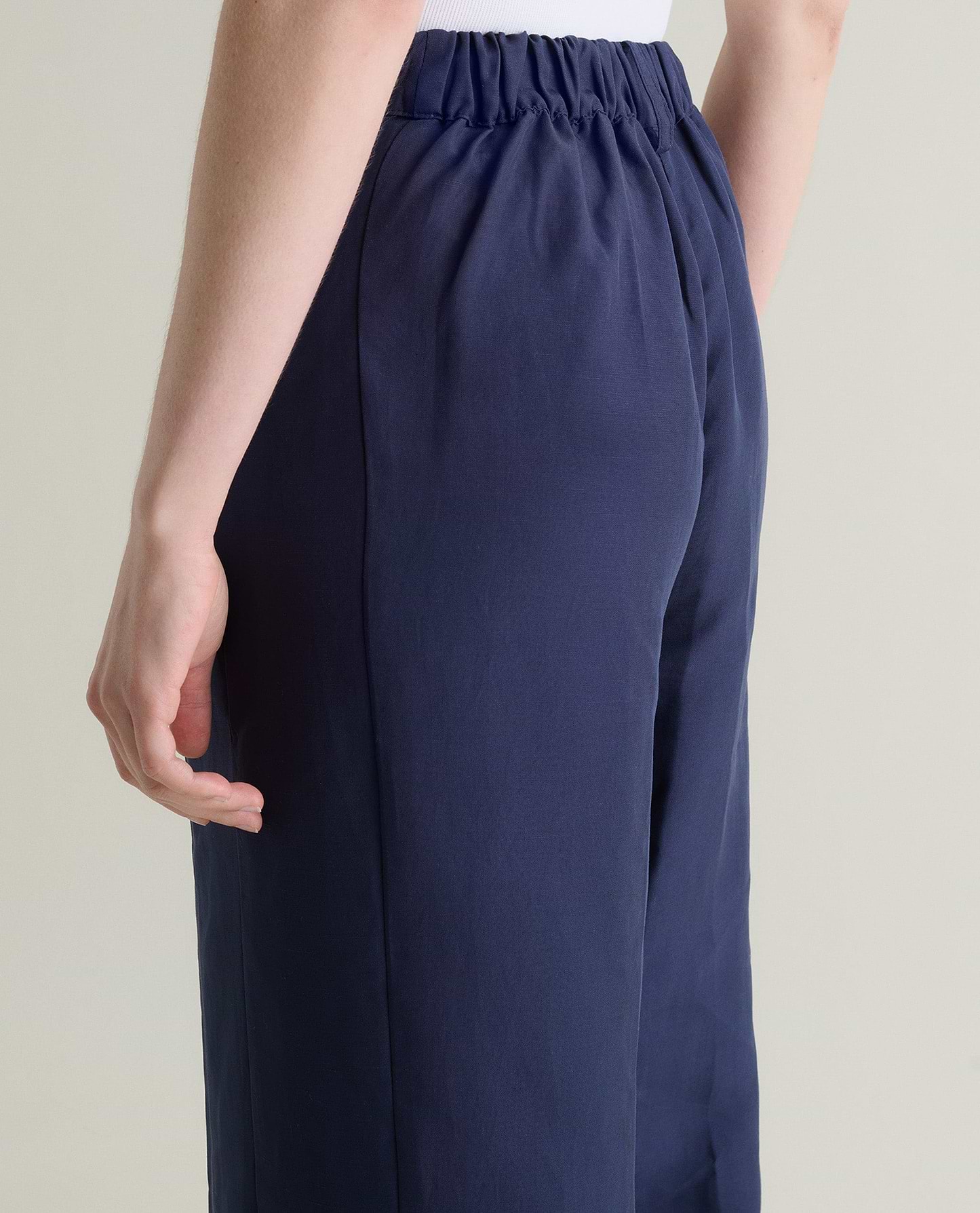 Women's Future-Linen Wide-Leg Trouser - Navy