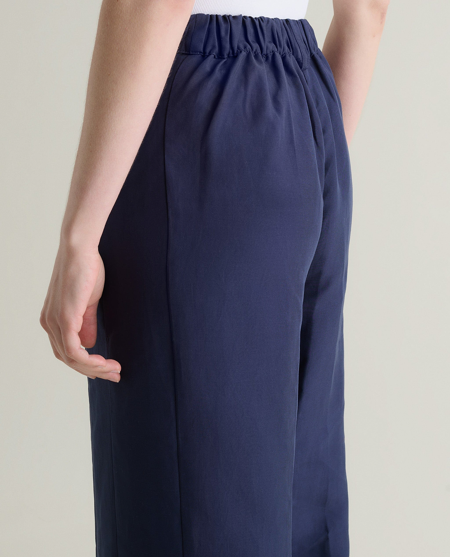 Women's Future-Linen Wide-Leg Trouser - Navy