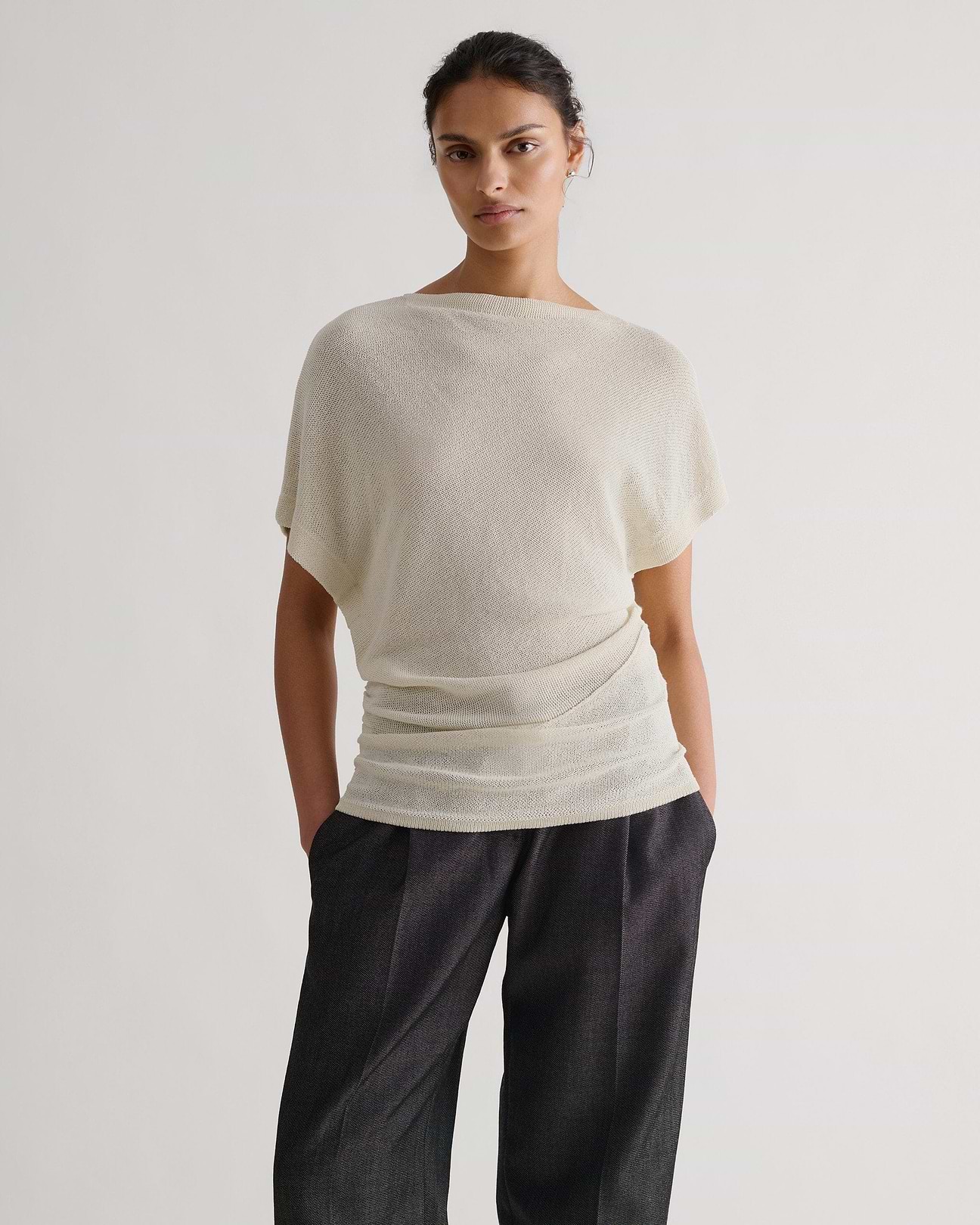 Women's Japanese Paper Yarn Twist Top | Rise & Fall