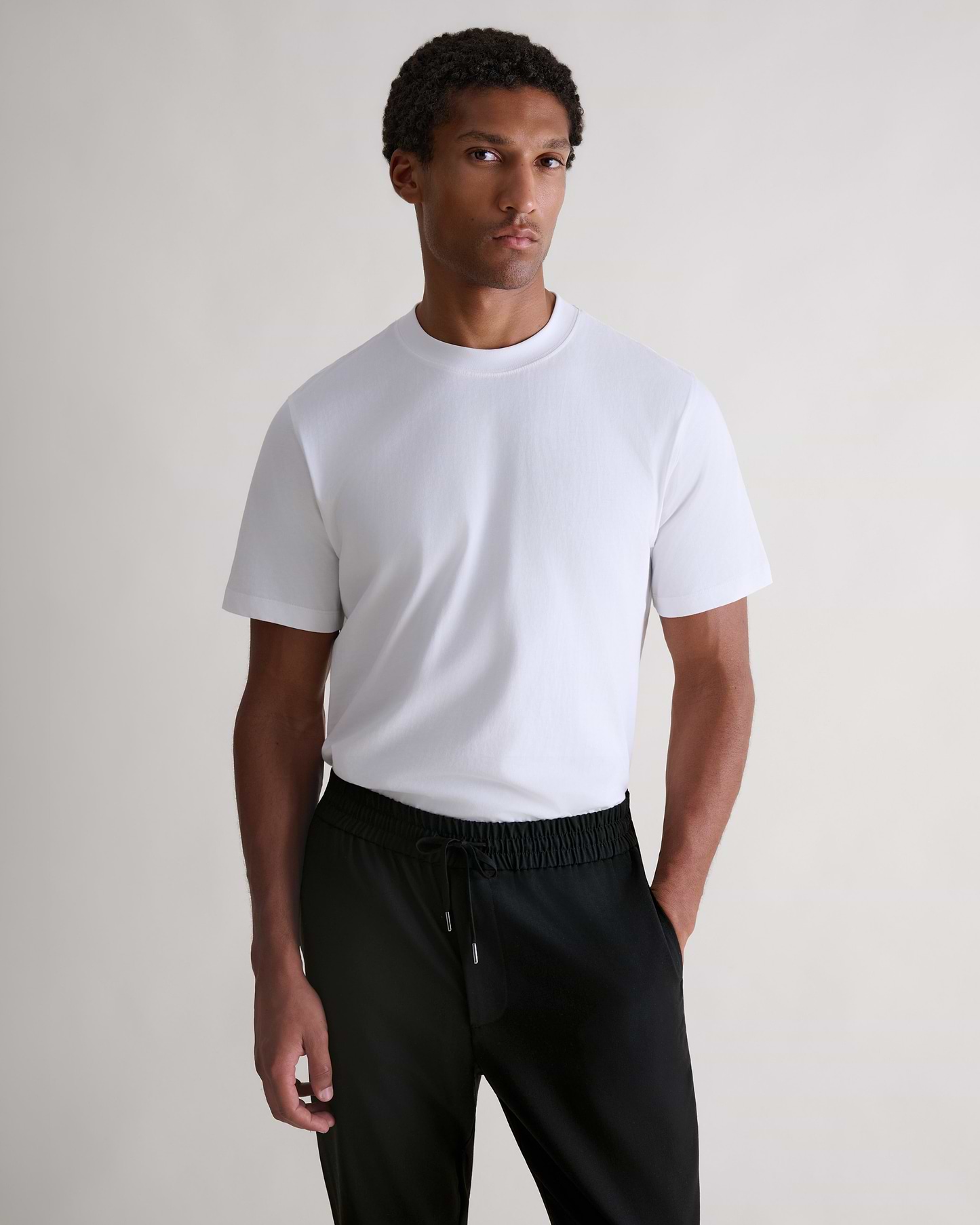 Men's Classic Cotton Crew Neck T-shirt - White