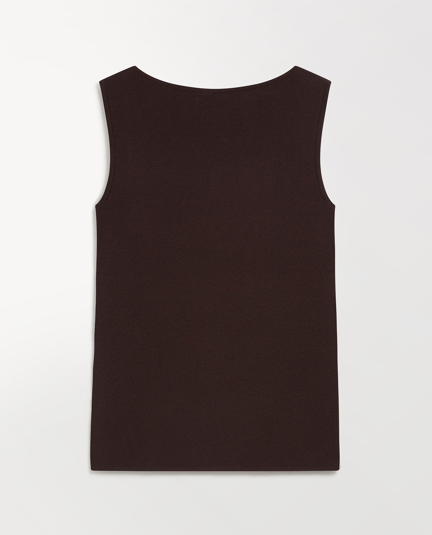 Women's Merino Wool Straight Neck Vest - Umber