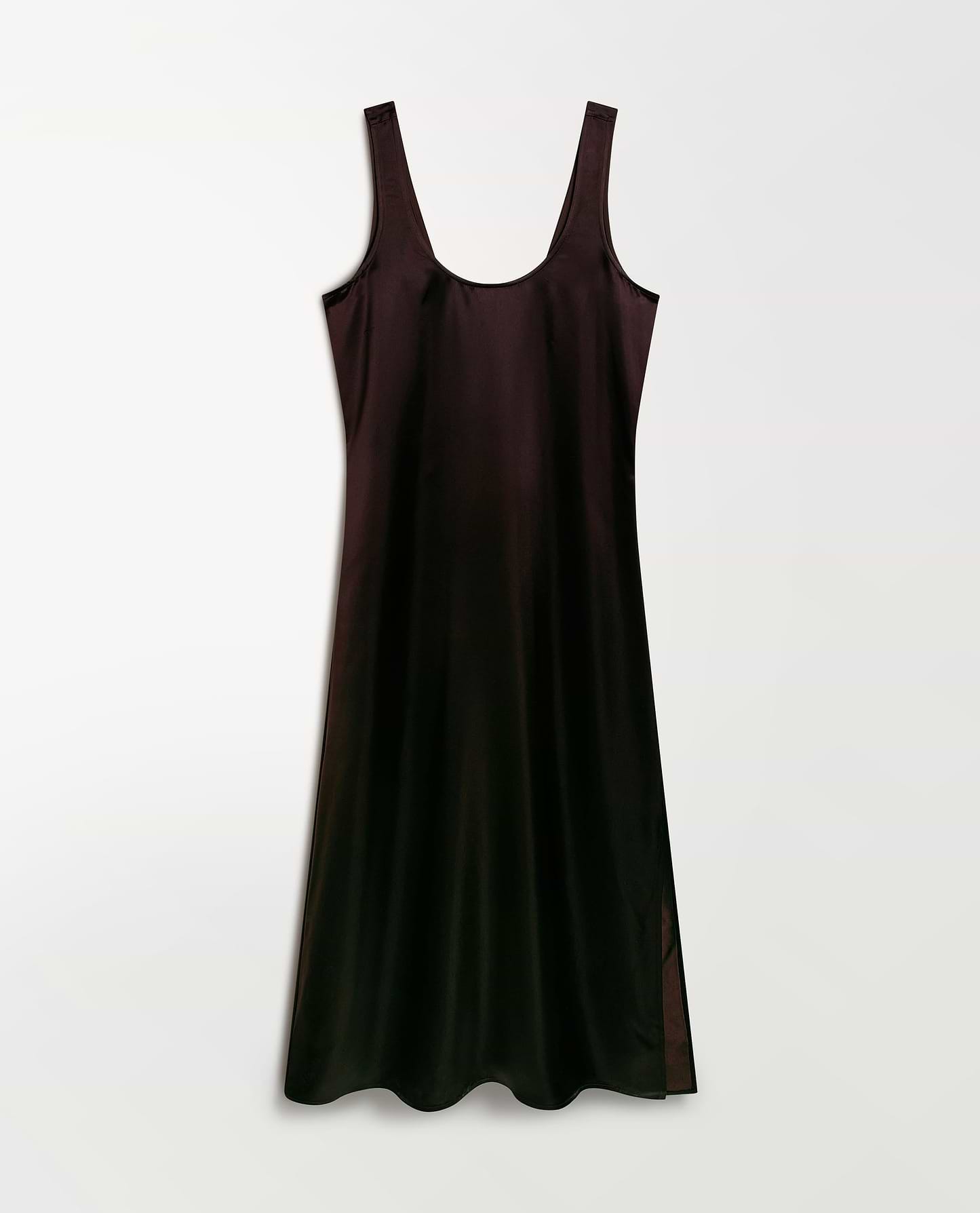 Women's NAIA™ Liquid Satin Sleeveless Dress - Chocolate