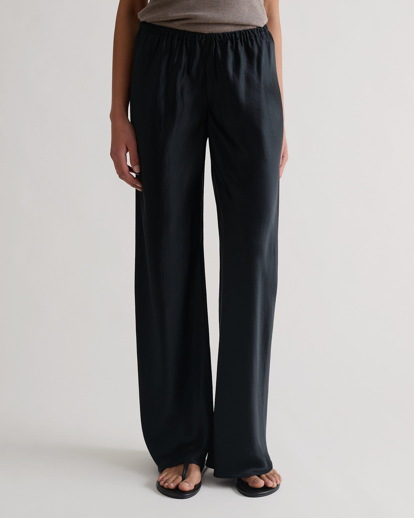 Women's NAIA™ Liquid Satin Bias Trouser - Black