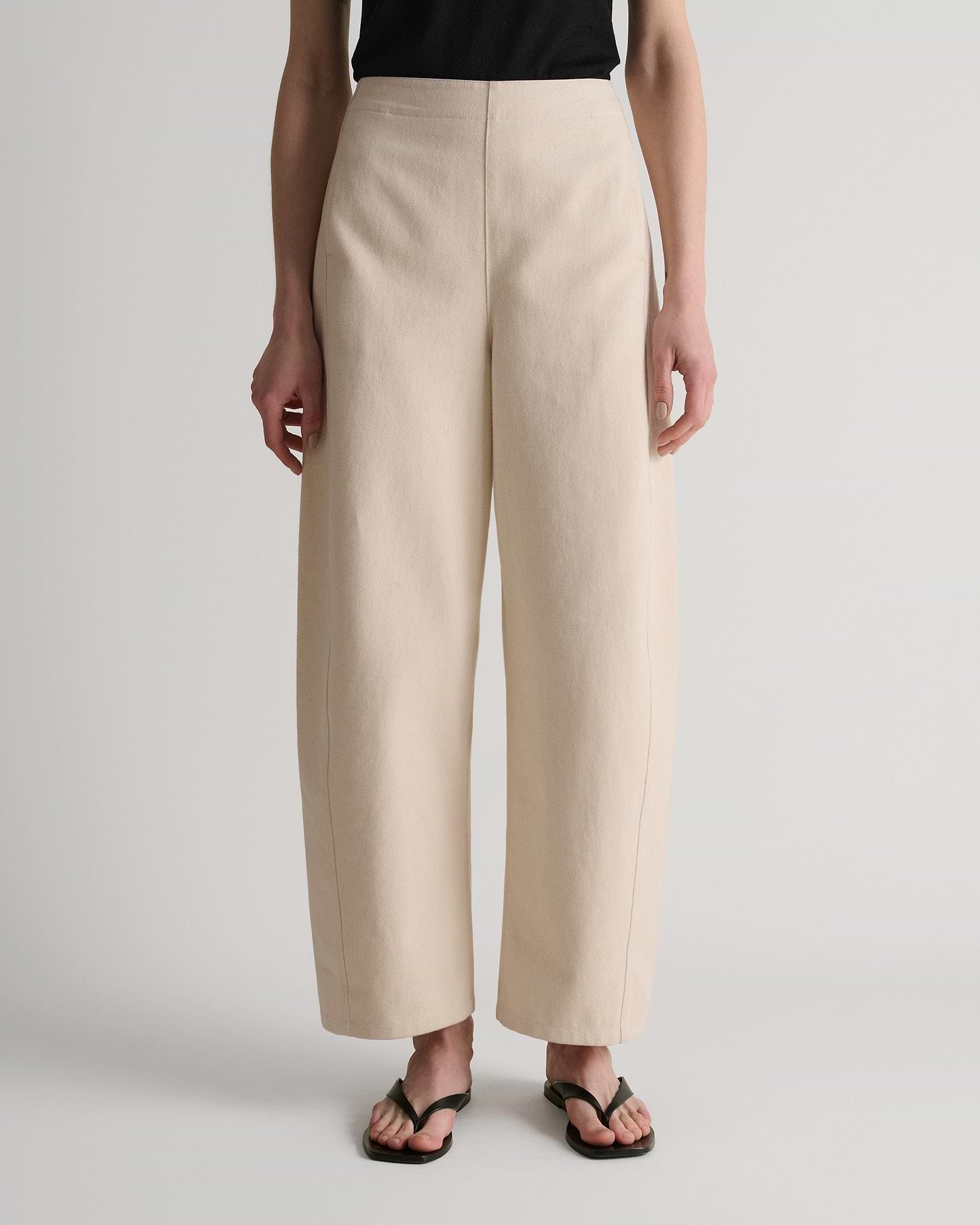 Women's Organic Cotton Barrel Leg Jean - Bone